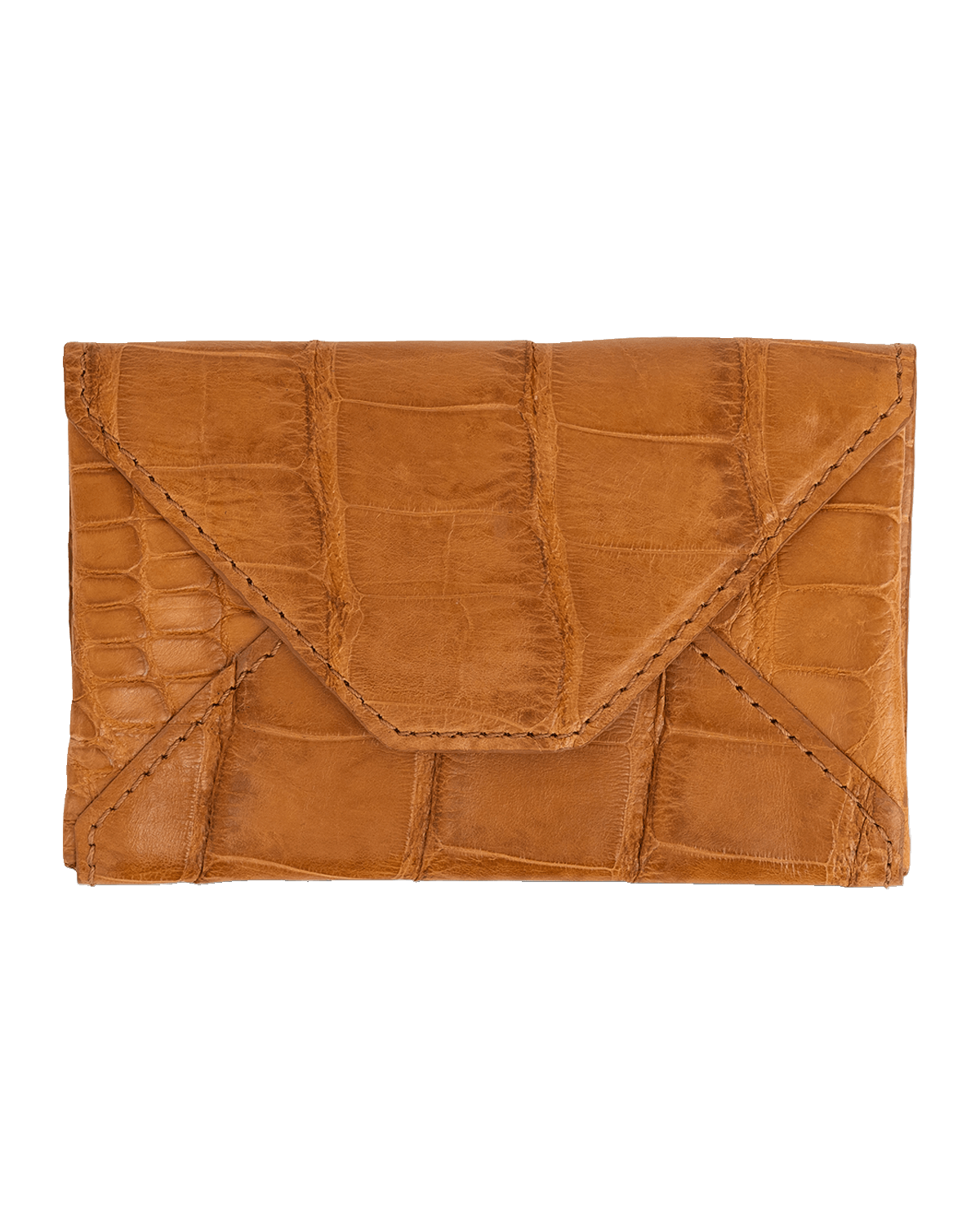 Abas Men's Matte Alligator Leather Envelope Card Case