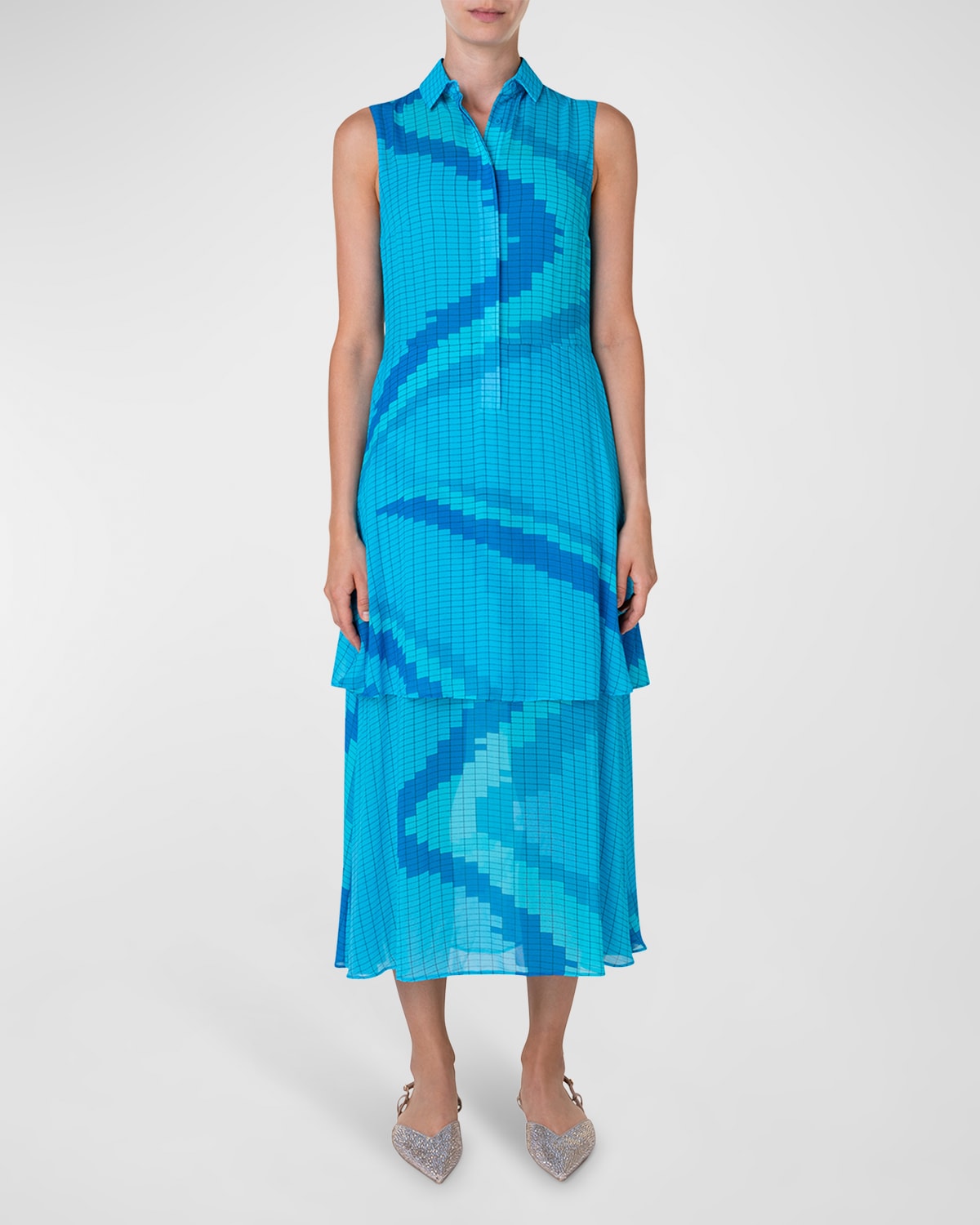 Sleeveless Turquoise Dress | Neiman Marcus