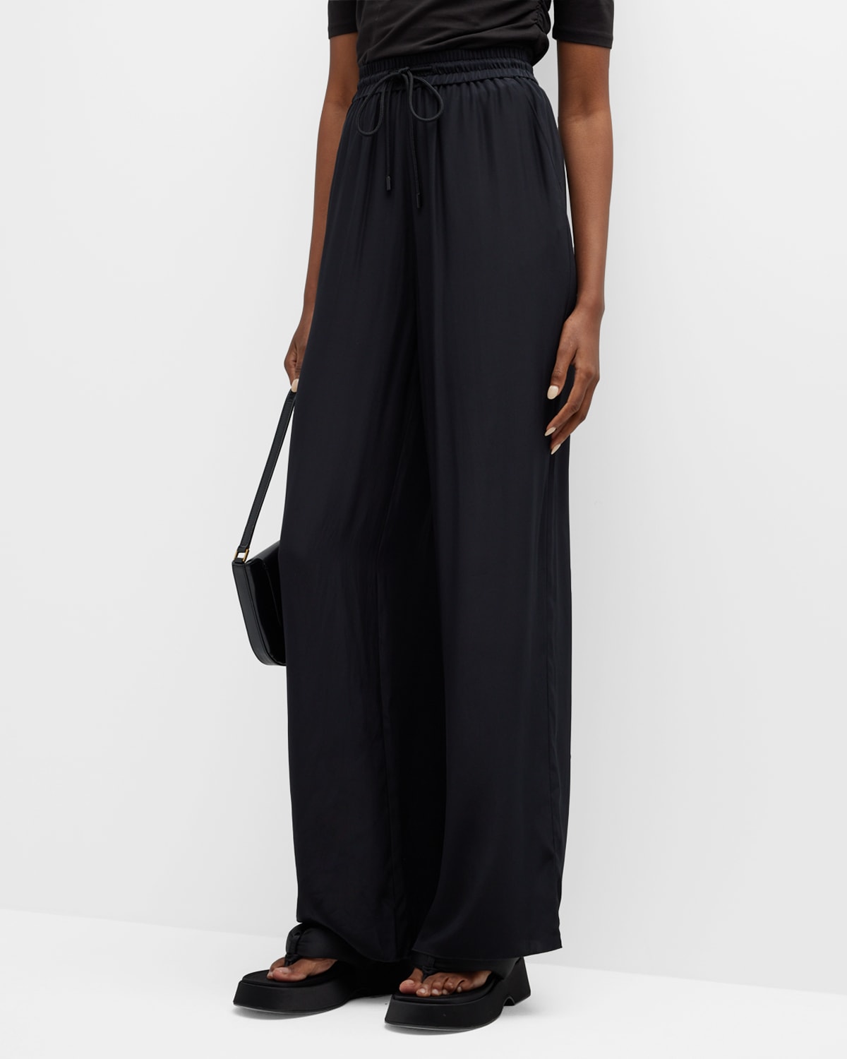 black plazo pants
