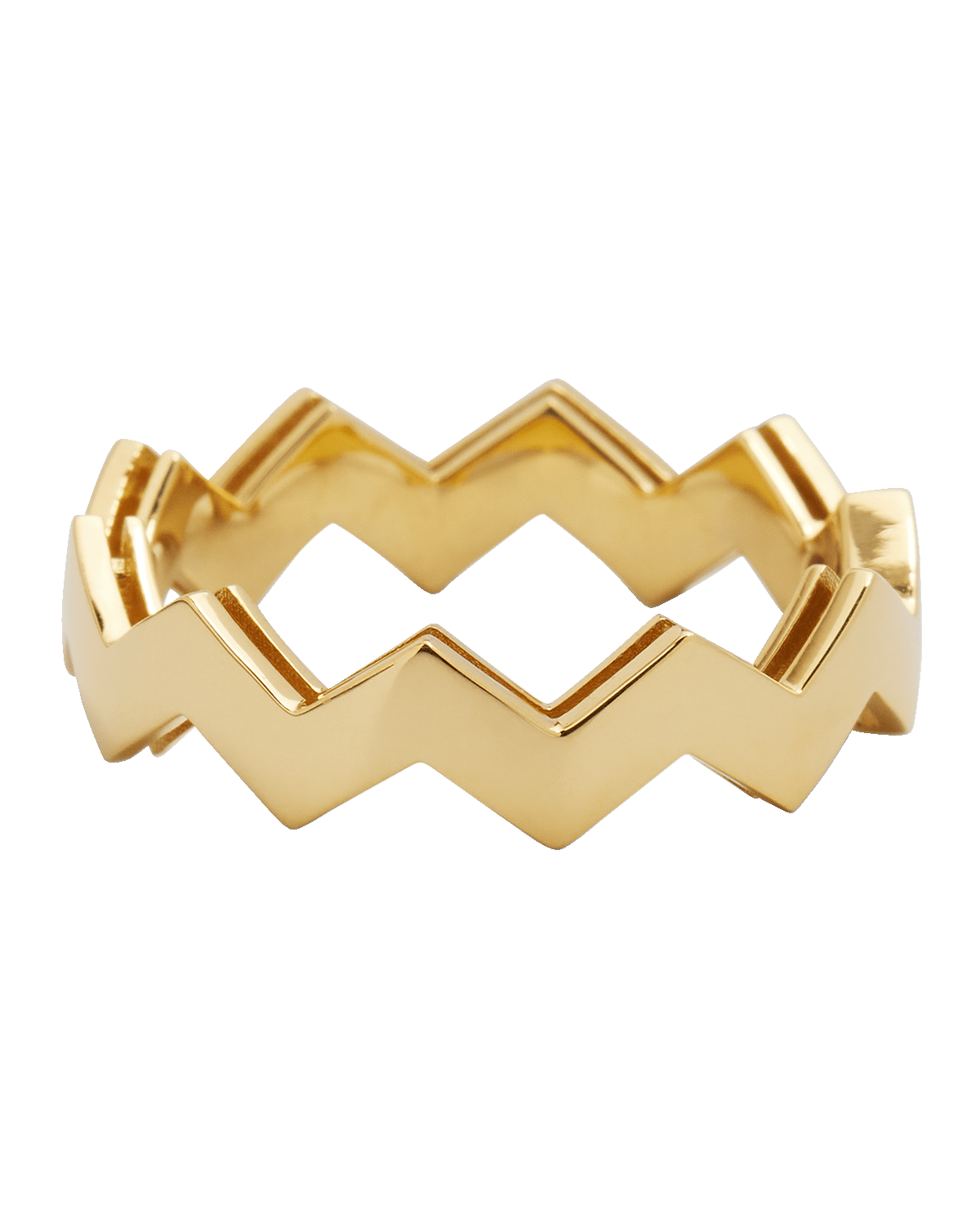 Roberto Coin 18K Yellow Gold Zig Zag Ring, Size 6.5