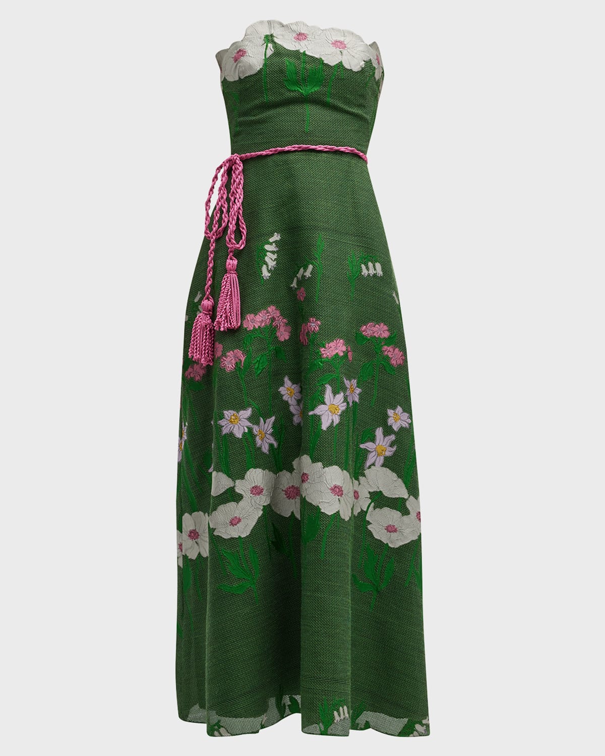 Strapless Floral Dress Neiman Marcus