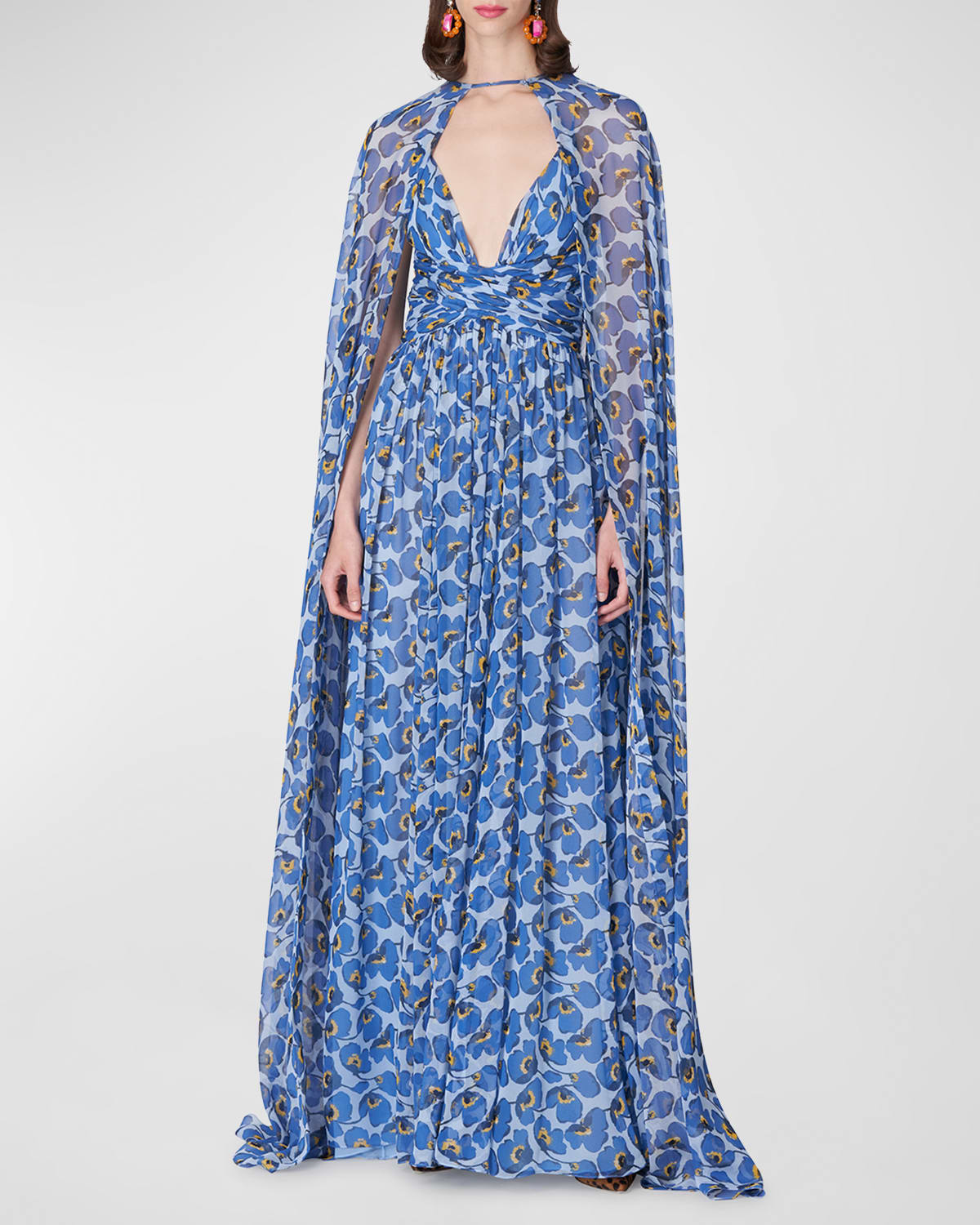 Silk Chiffon Gown | Neiman Marcus