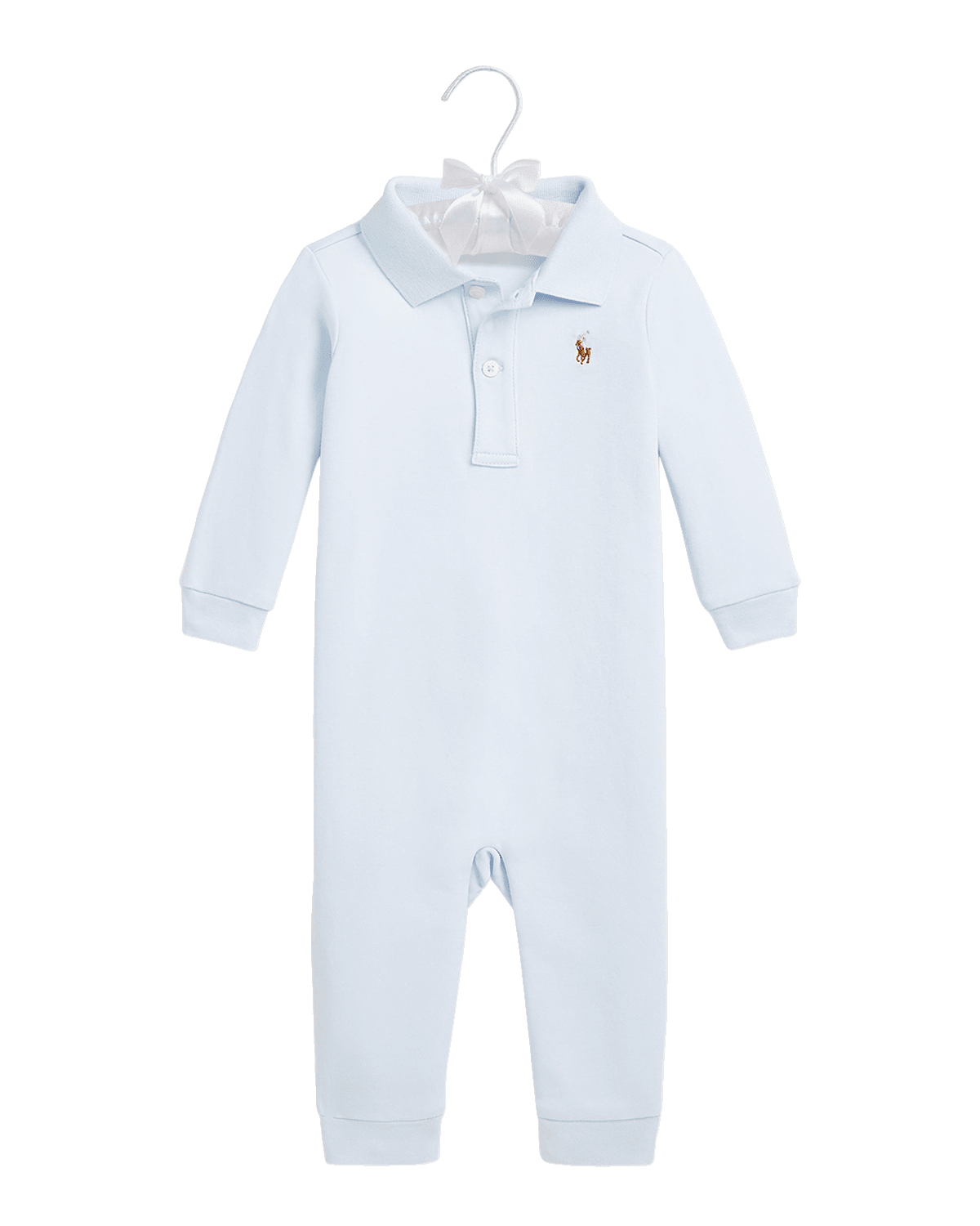 Ralph Lauren Childrenswear Boy's Pima Polo Coverall, Size 3M-18M