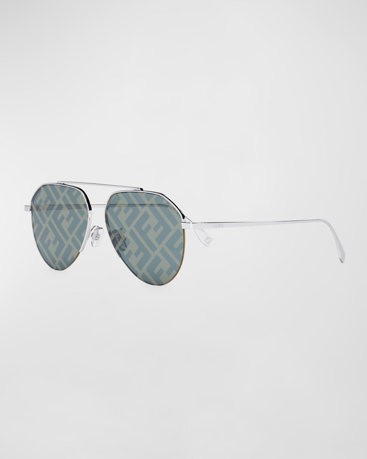 Fendi Men Sunglasses Plastic Aviator Shaped Blue Lens