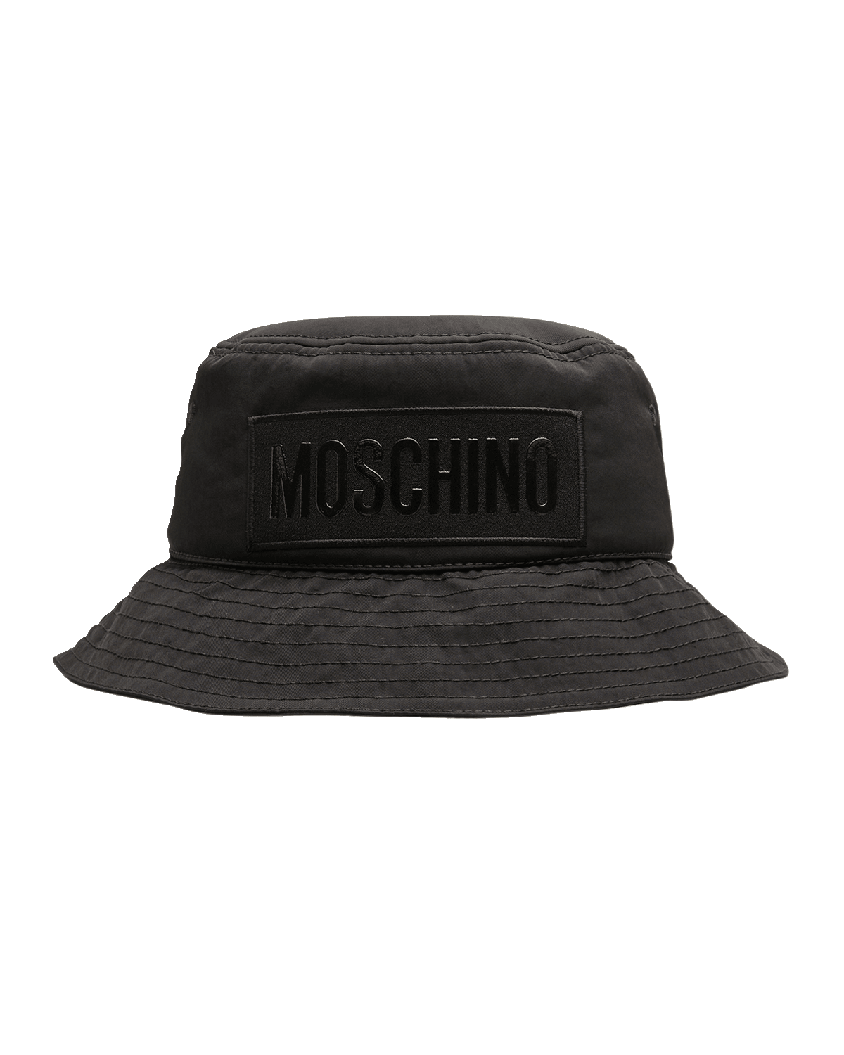 Moschino Men's Tonal Logo Nylon Bucket Hat