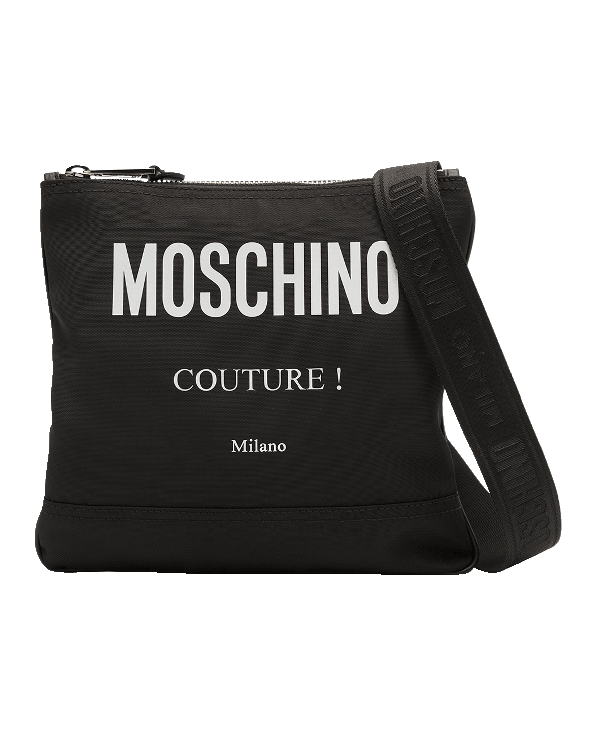 Moschino Men's Canvas Logo Shoulder Bag