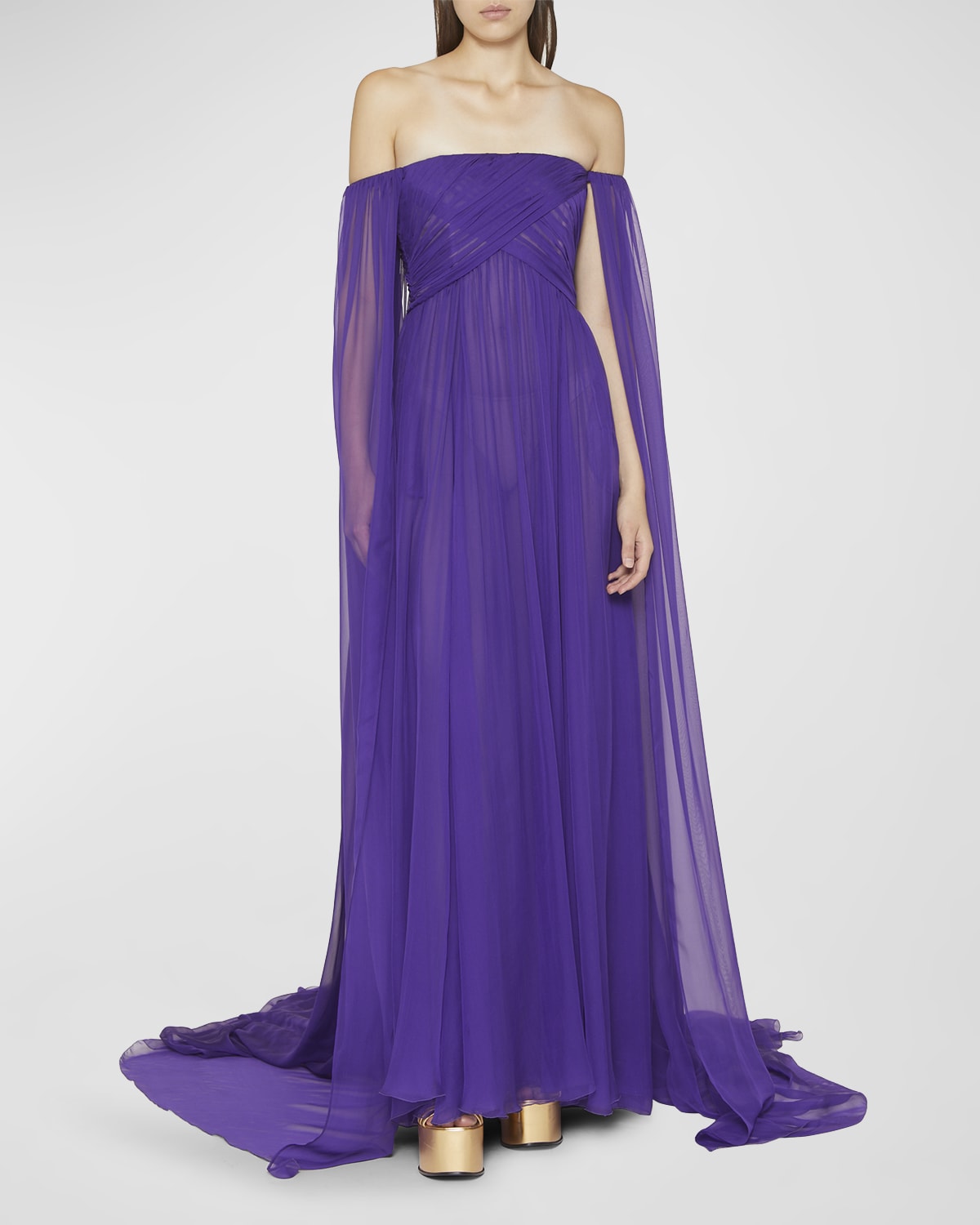 Silk Chiffon Gown Neiman Marcus