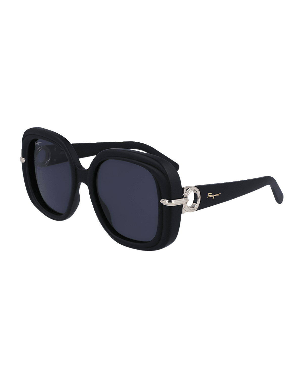 Ferragamo Gancini Hinge Rectangle Injection Plastic Sunglasses