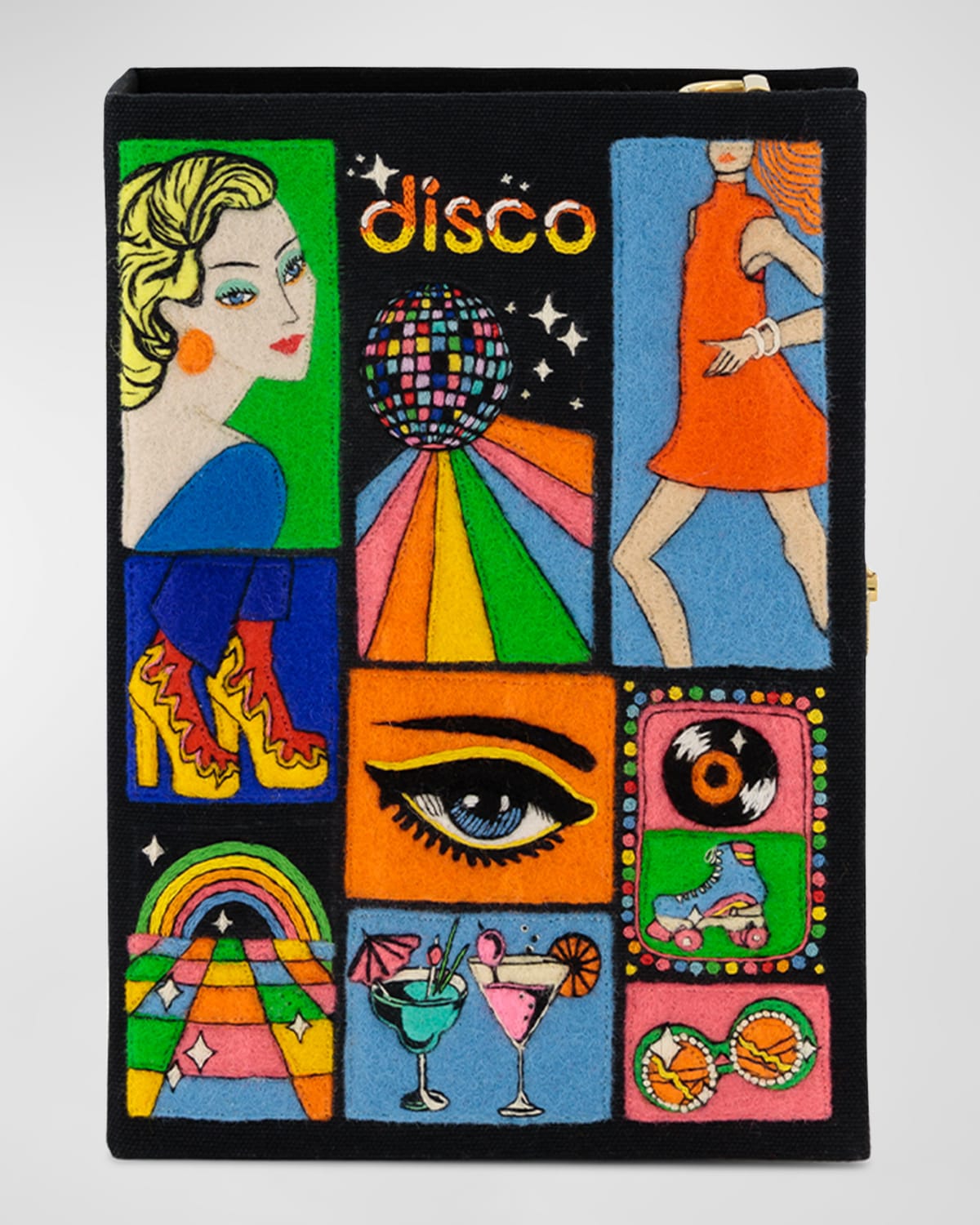 Olympia Le-Tan Disco Vibes Book Clutch Bag