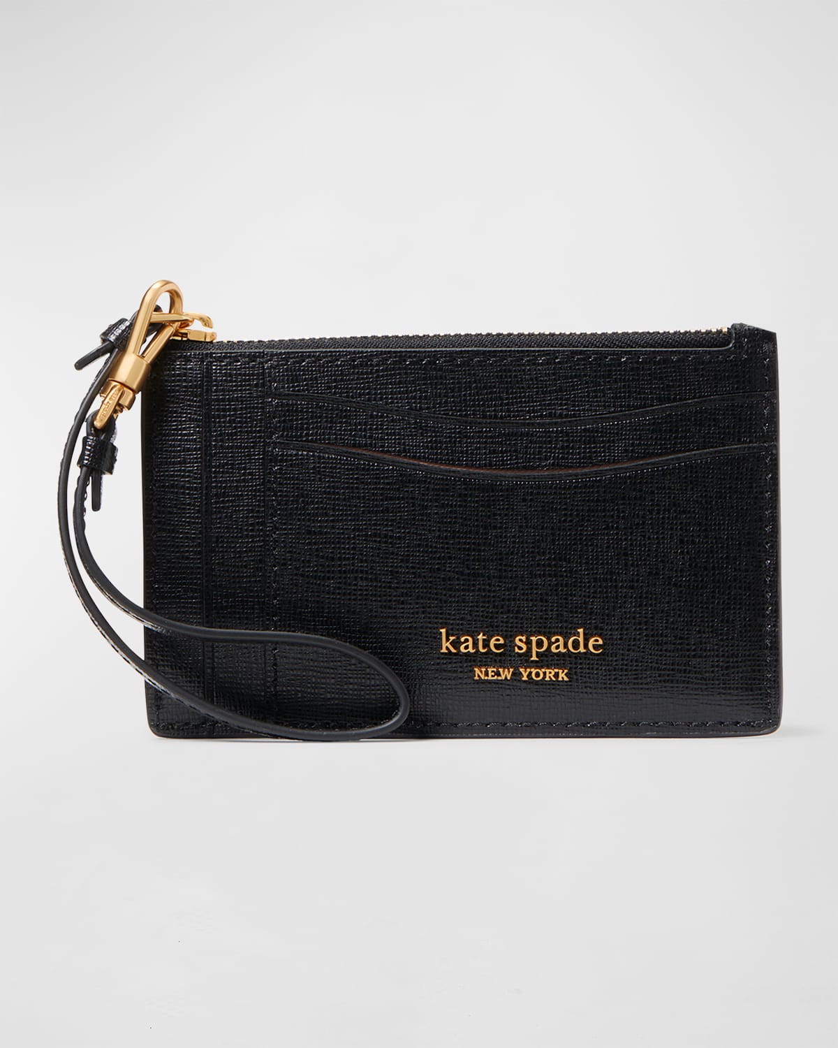 kate spade new york zip calf leather wristlet