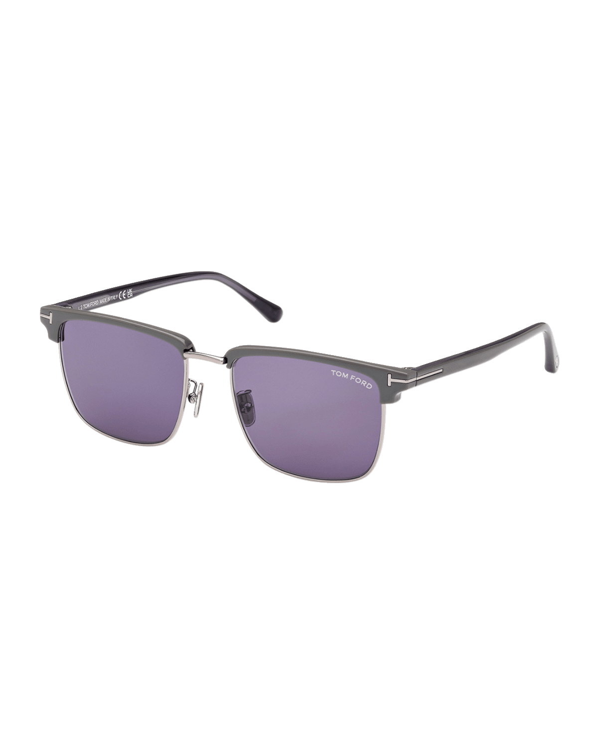 TOM FORD Men's FT0997Hudson HalfRim Square Sunglasses Neiman Marcus