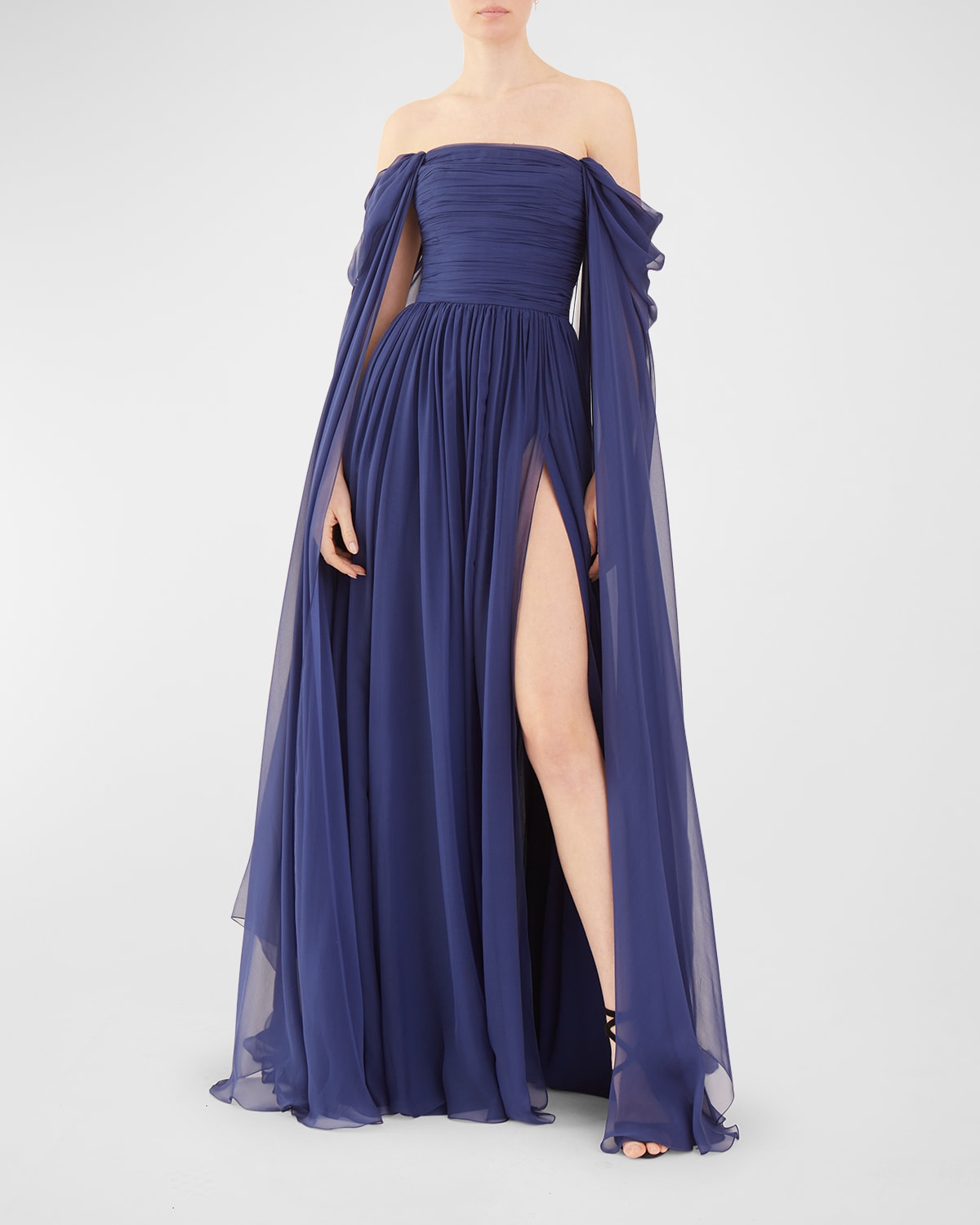 Silk Chiffon Gown Neiman Marcus
