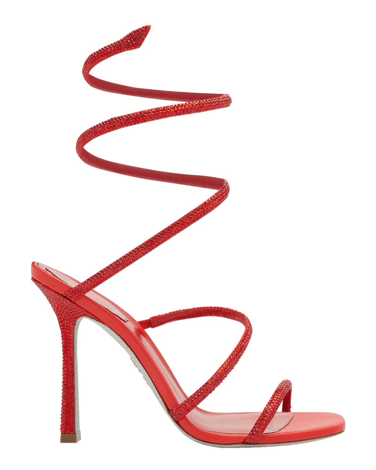 Rene Caovilla Strass Snake-Wrap Cocktail Sandals