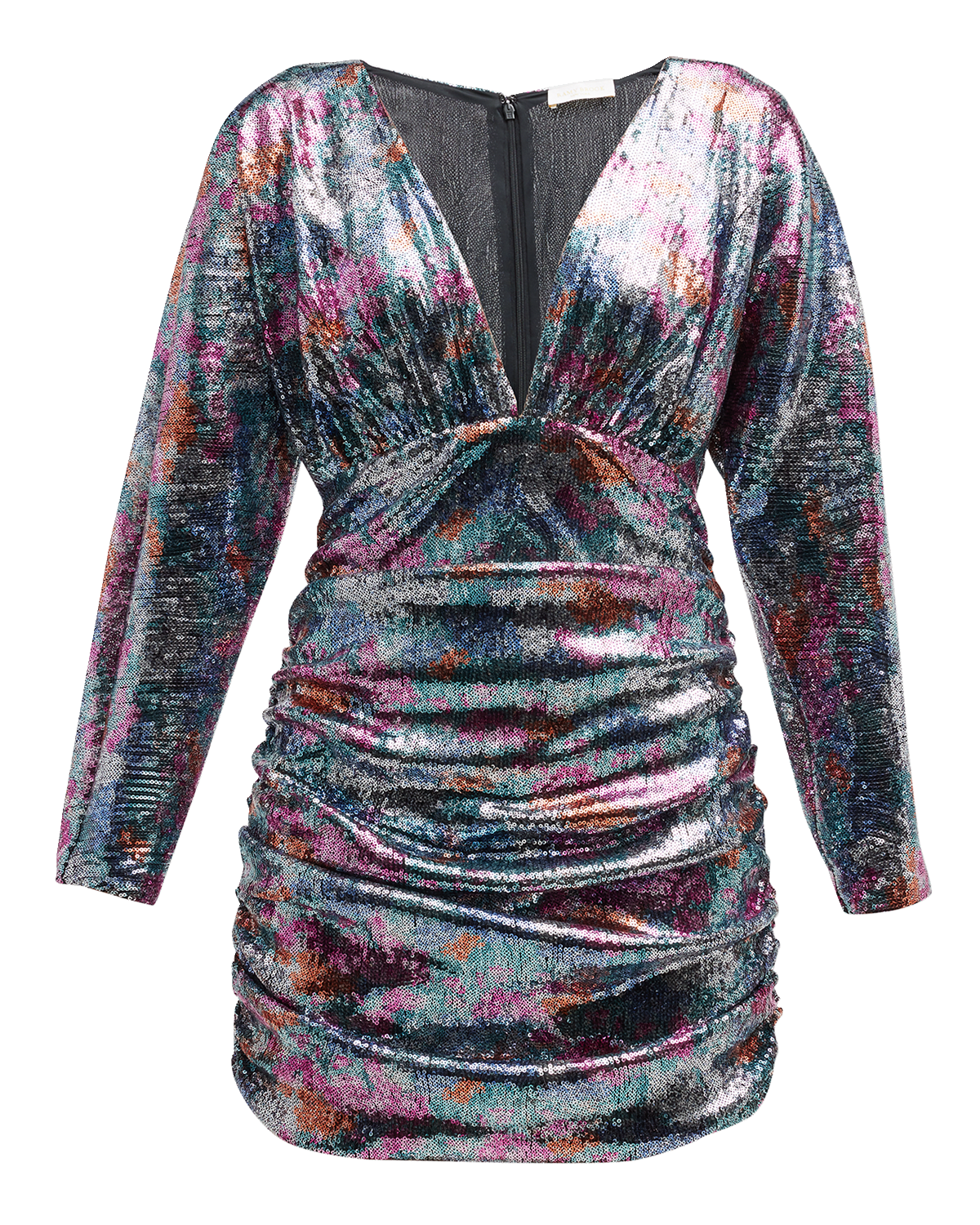 Ramy Brook Auerbach Dolman-Sleeve Sequin Mini Dress
