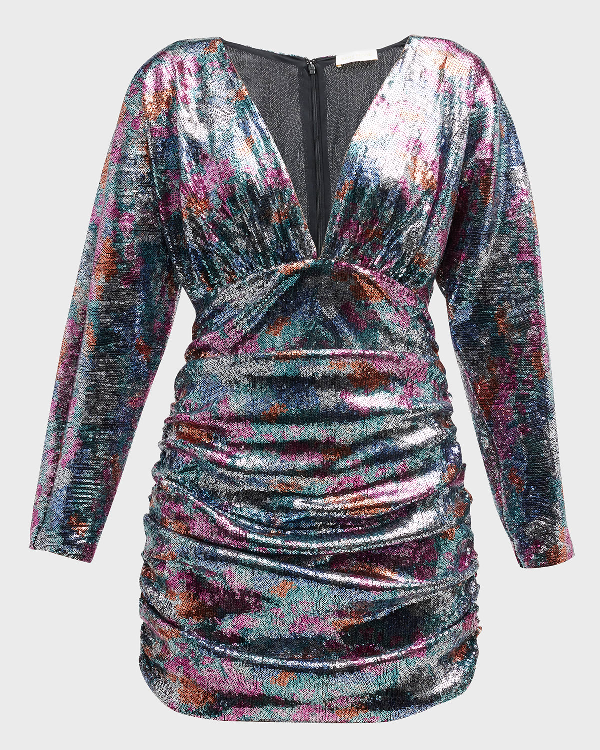 Ramy Brook Auerbach Dolman-Sleeve Sequin Mini Dress