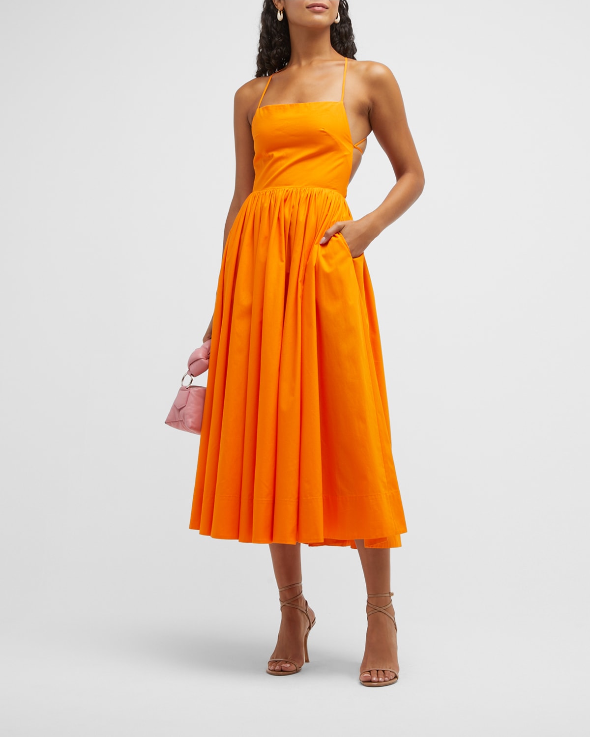 Ruched Cotton Dress | Neiman Marcus