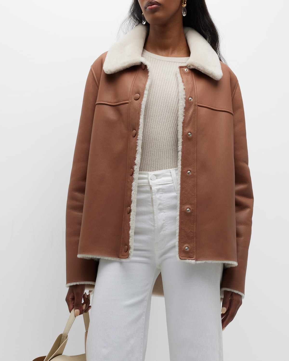 Leather Shearling Jacket | Neiman Marcus