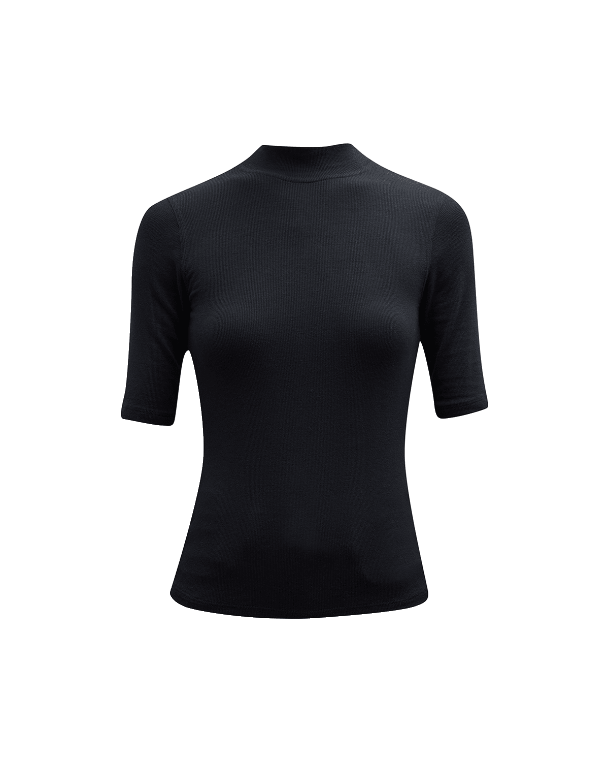 FRAME Ribbed Mock Neck Tee