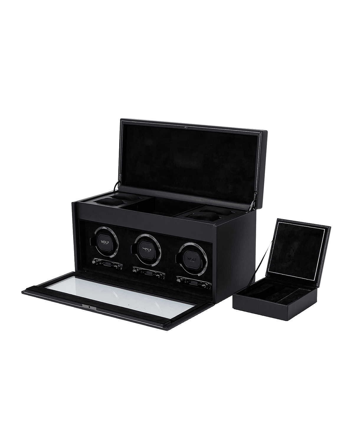 WOLF British Racing Triple Watch Winder With Storage