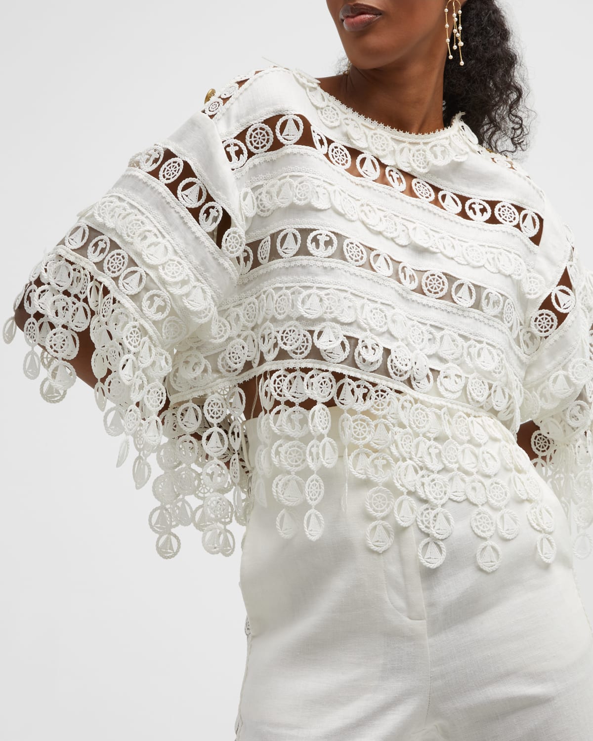 Zimmermann High Tide Nautical Crop Top