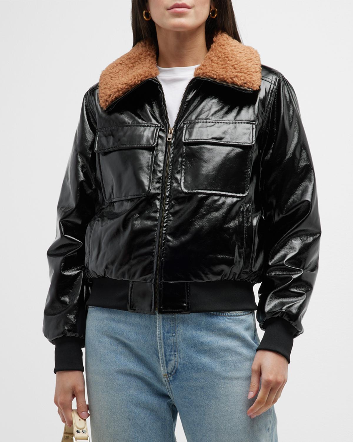 Ribbed Leather Jacket | Neiman Marcus