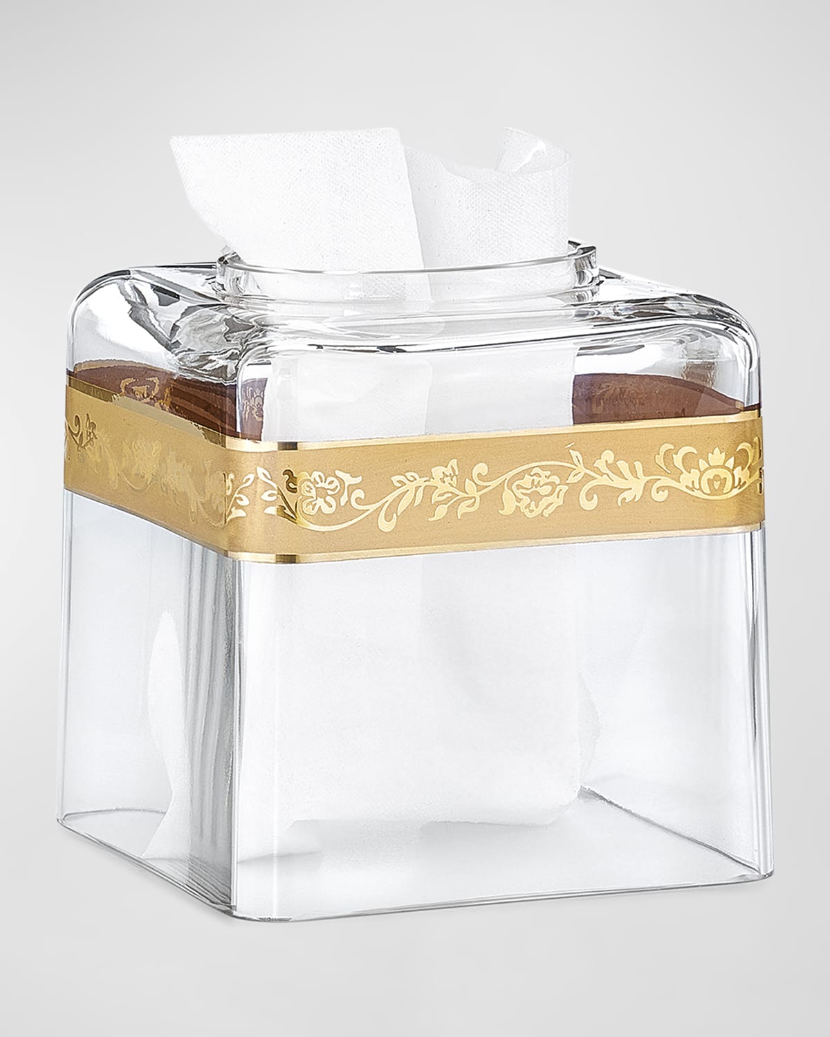 Labrazel Bellino Glass Tissue Cover In Gold