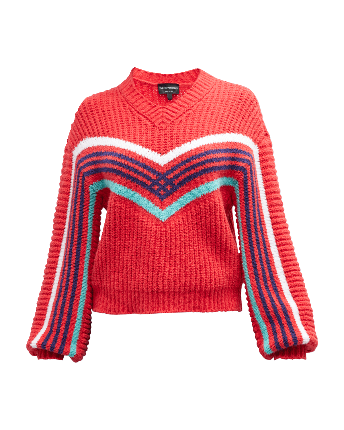 Emporio Armani Ribbed Chunky Striped Sweater