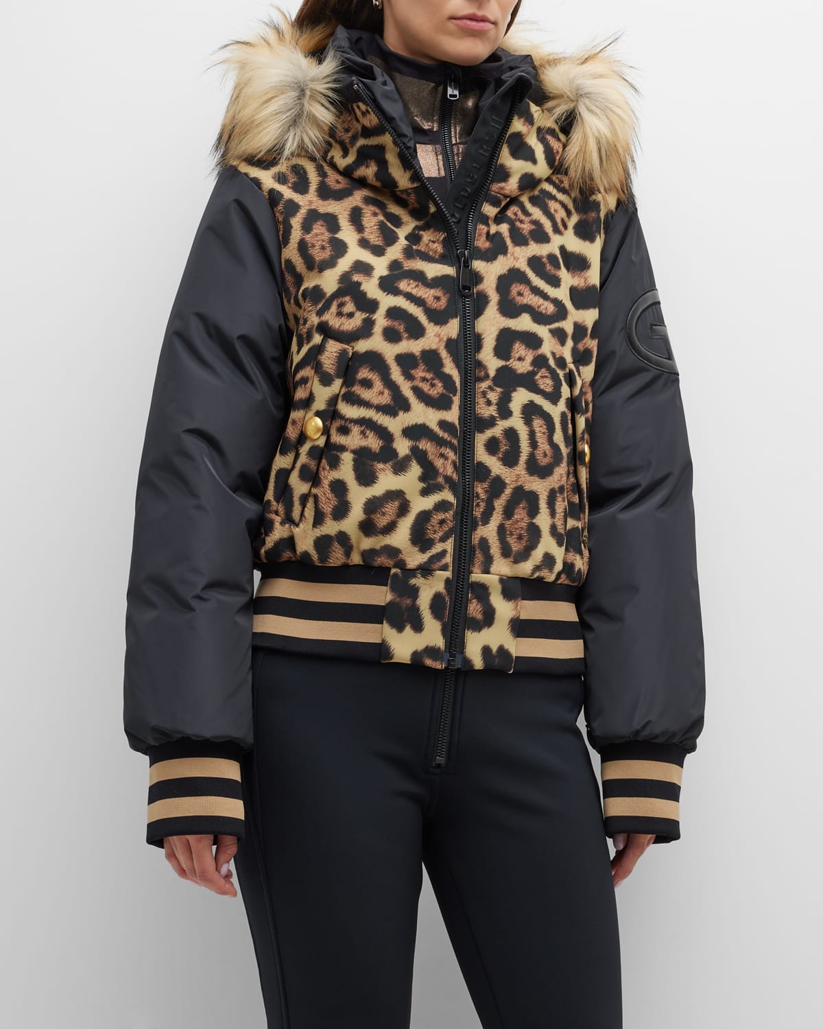 Leopard Print Coated Trucker Jacket - Nikole