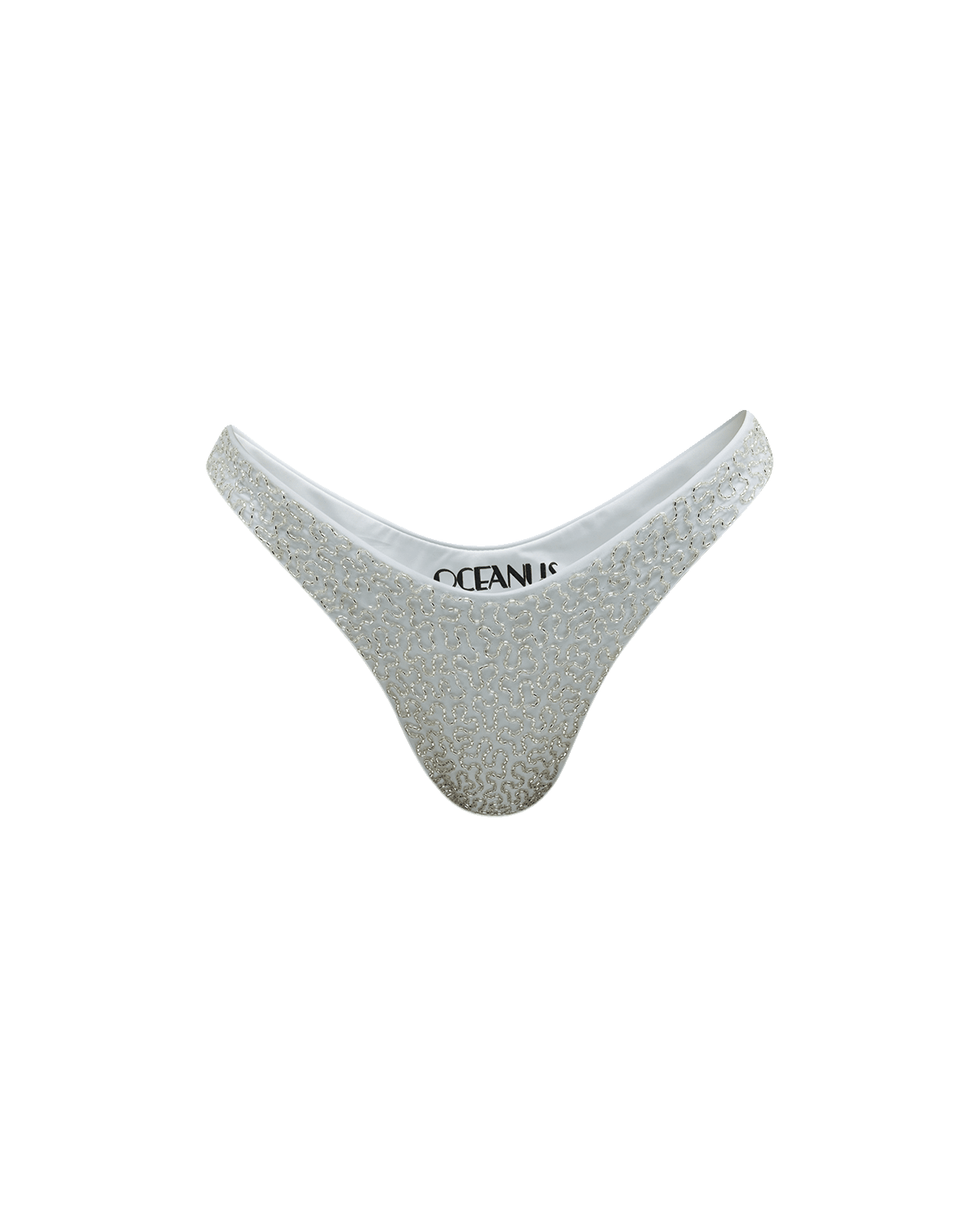 Oceanus Sandy Hand-Embroidered Bikini Bottoms