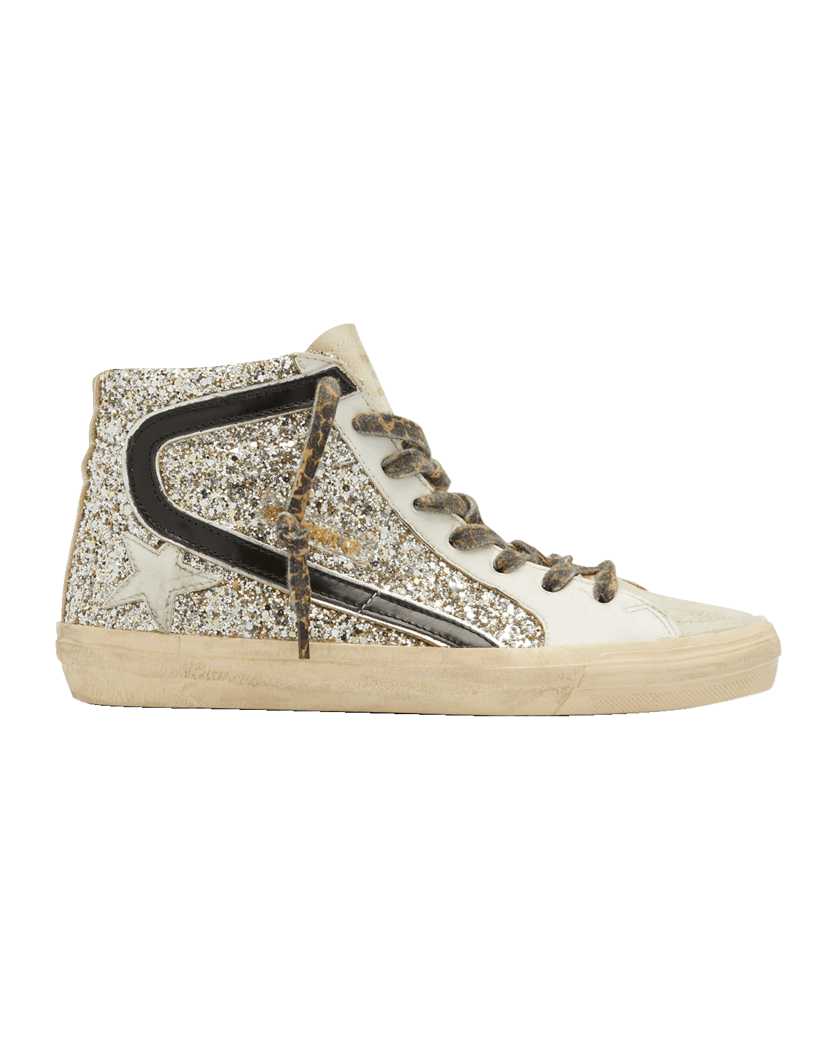 Golden Goose Slide Glitter High-Top Sneakers