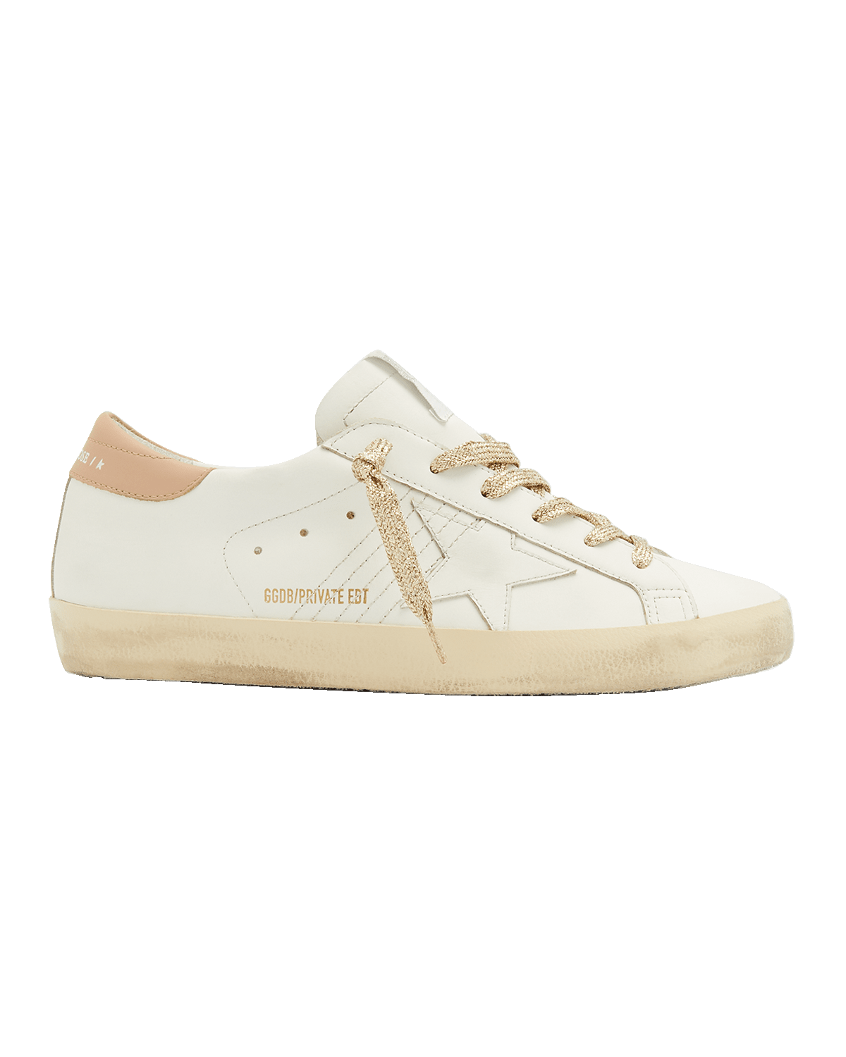 Golden Goose Superstar Leather Glitter Low-Top Sneakers