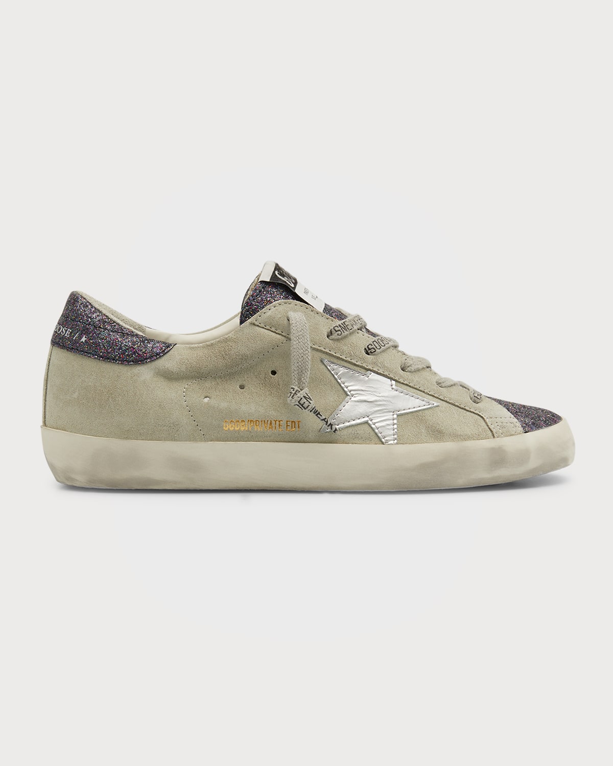 Golden Goose Superstar Glitter Leather Low-Top Sneakers