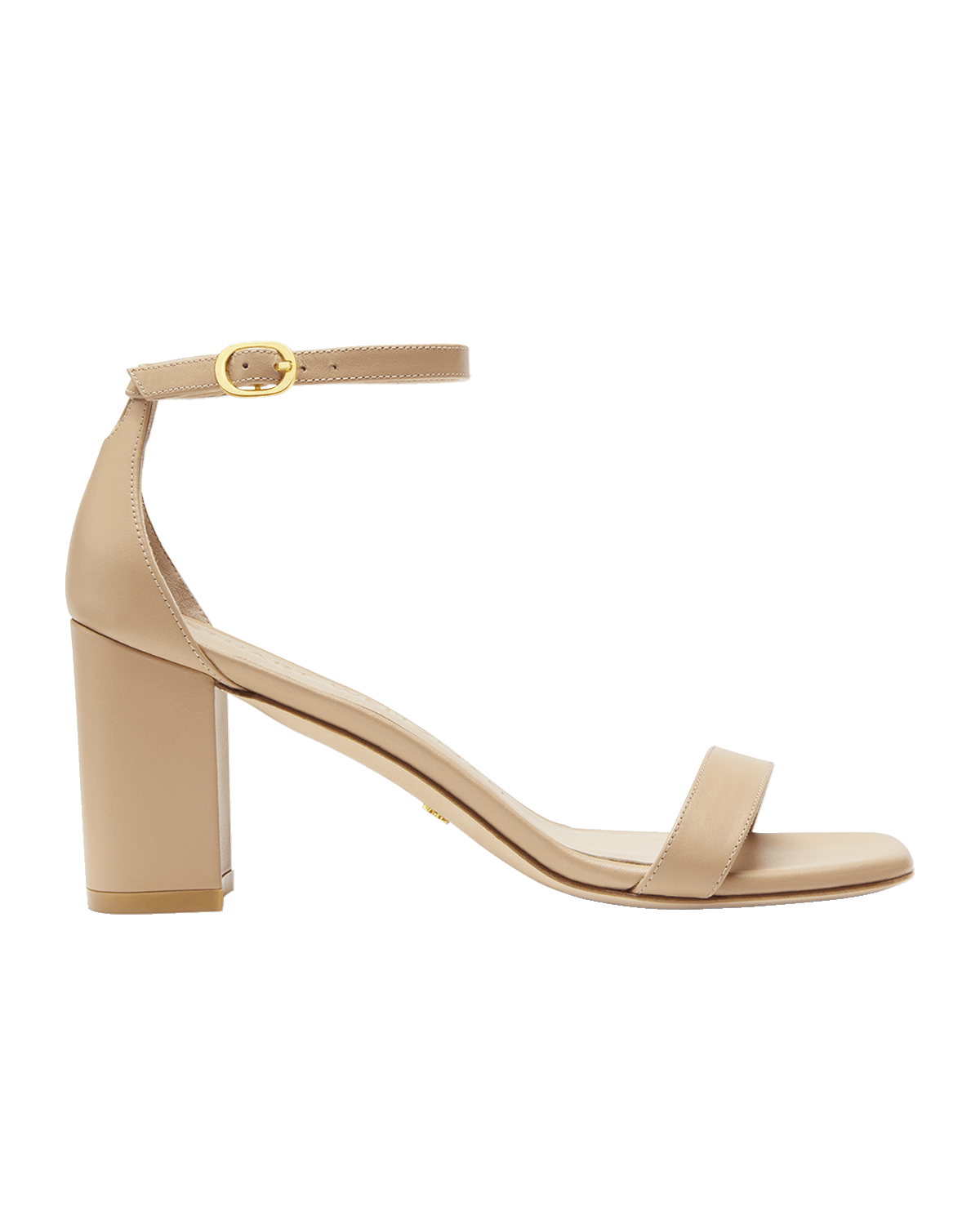 Stuart Weitzman Nudistcurve Leather Ankle-Strap Sandals