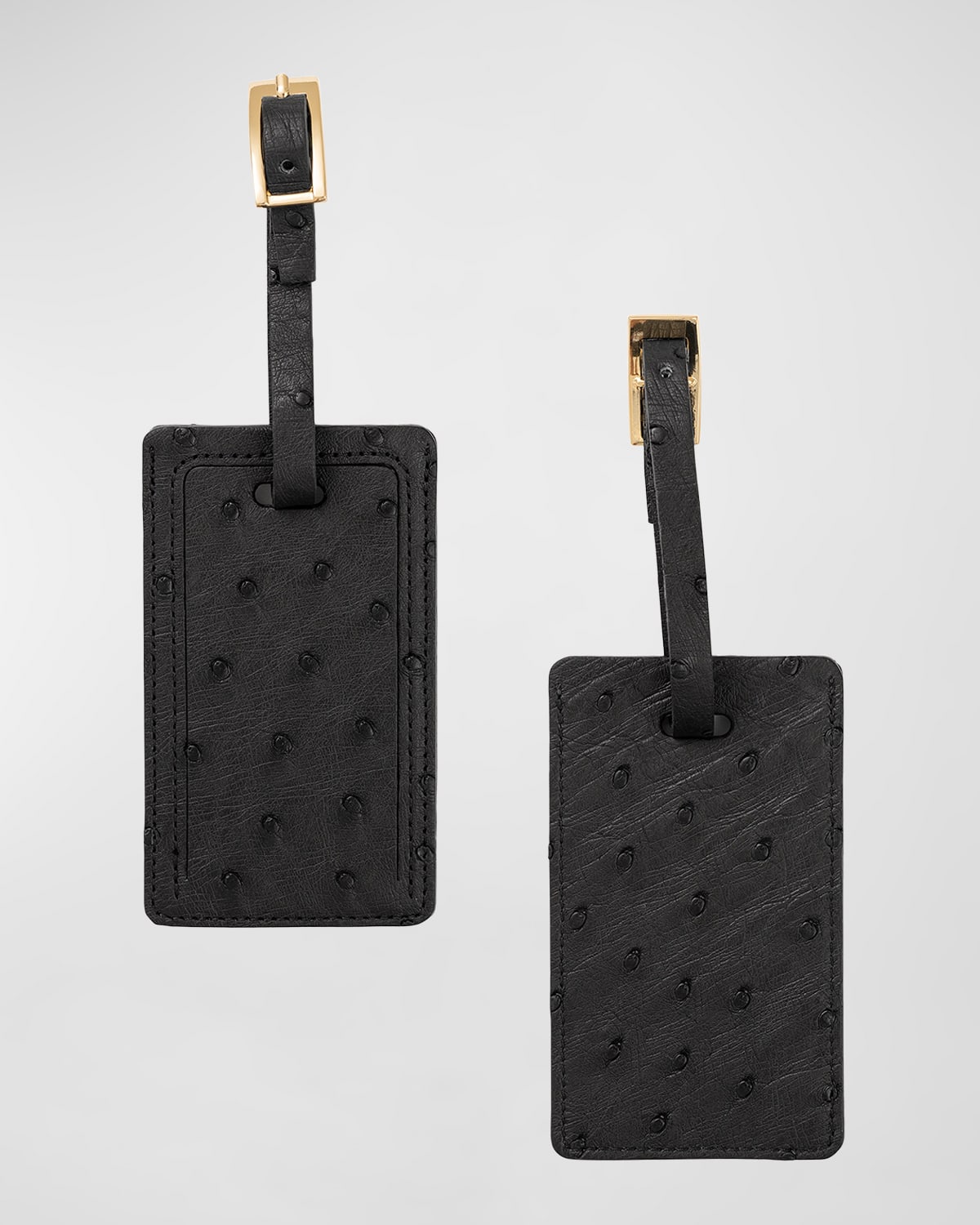 Abas Ostrich Leather Luggage Tag, Set of 2 | Thumbnail 5