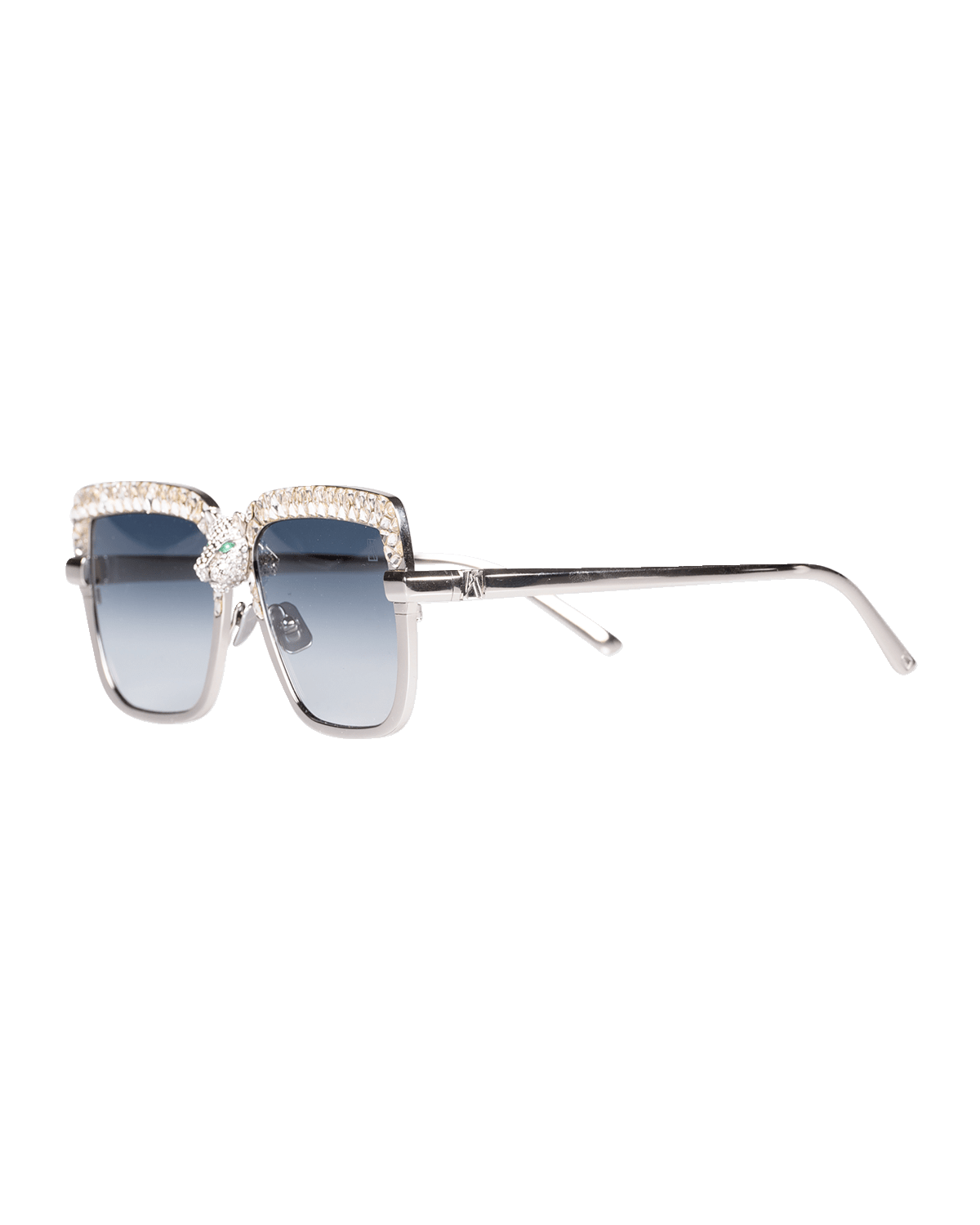 Anna-Karin Karlsson Panther Square Titanium-Crystal Sunglasses