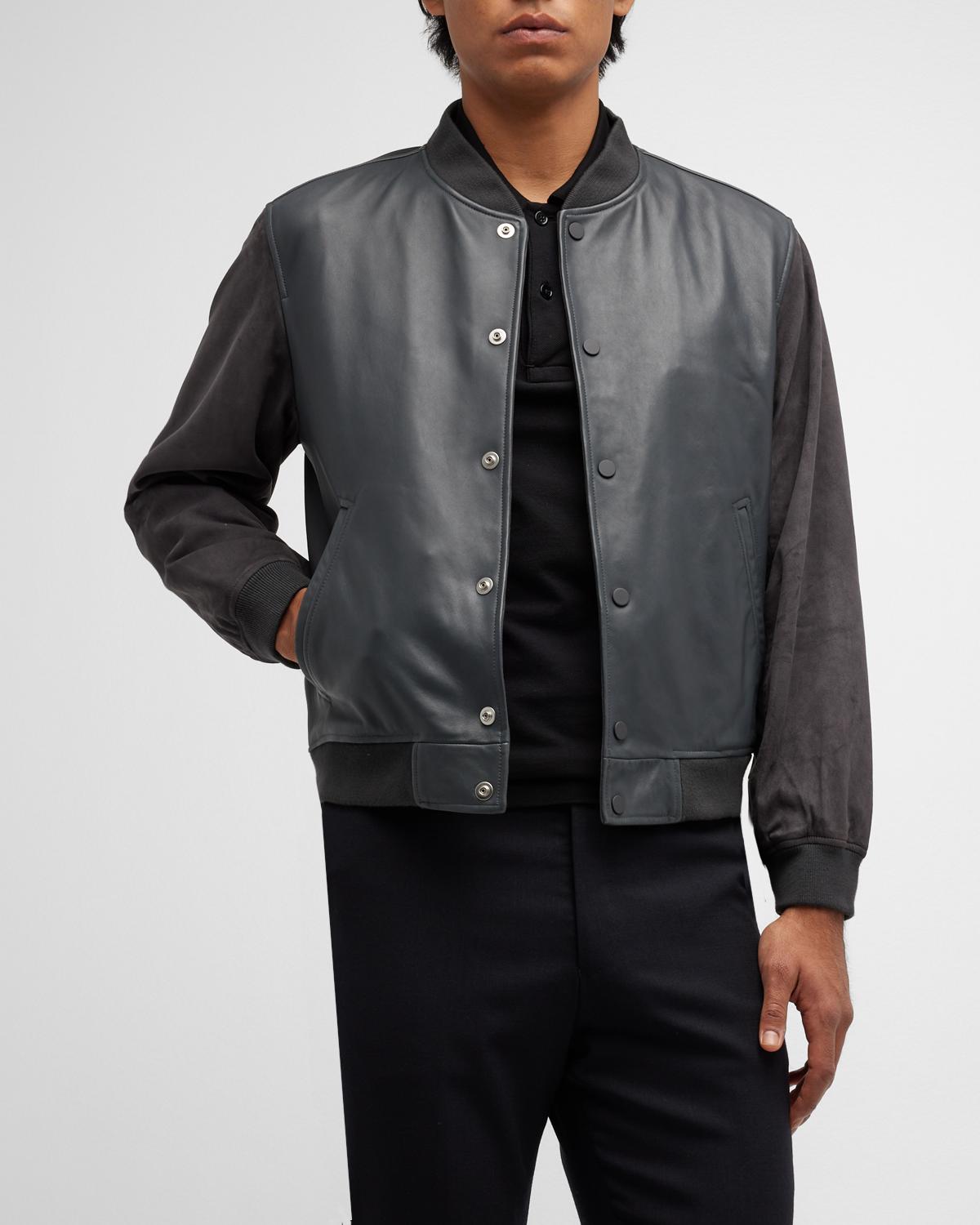 Ribbed Leather Jacket | Neiman Marcus