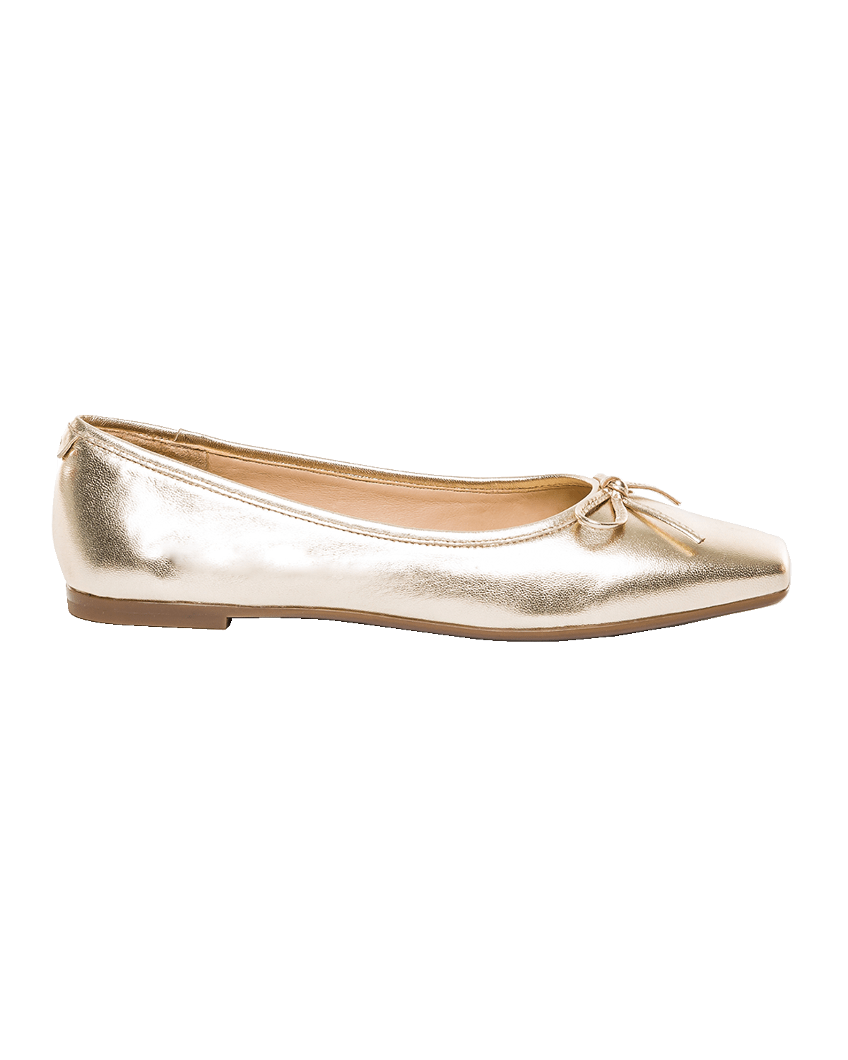 Aquatalia Jelena Metallic Buckle Ballerina Flats | Neiman Marcus