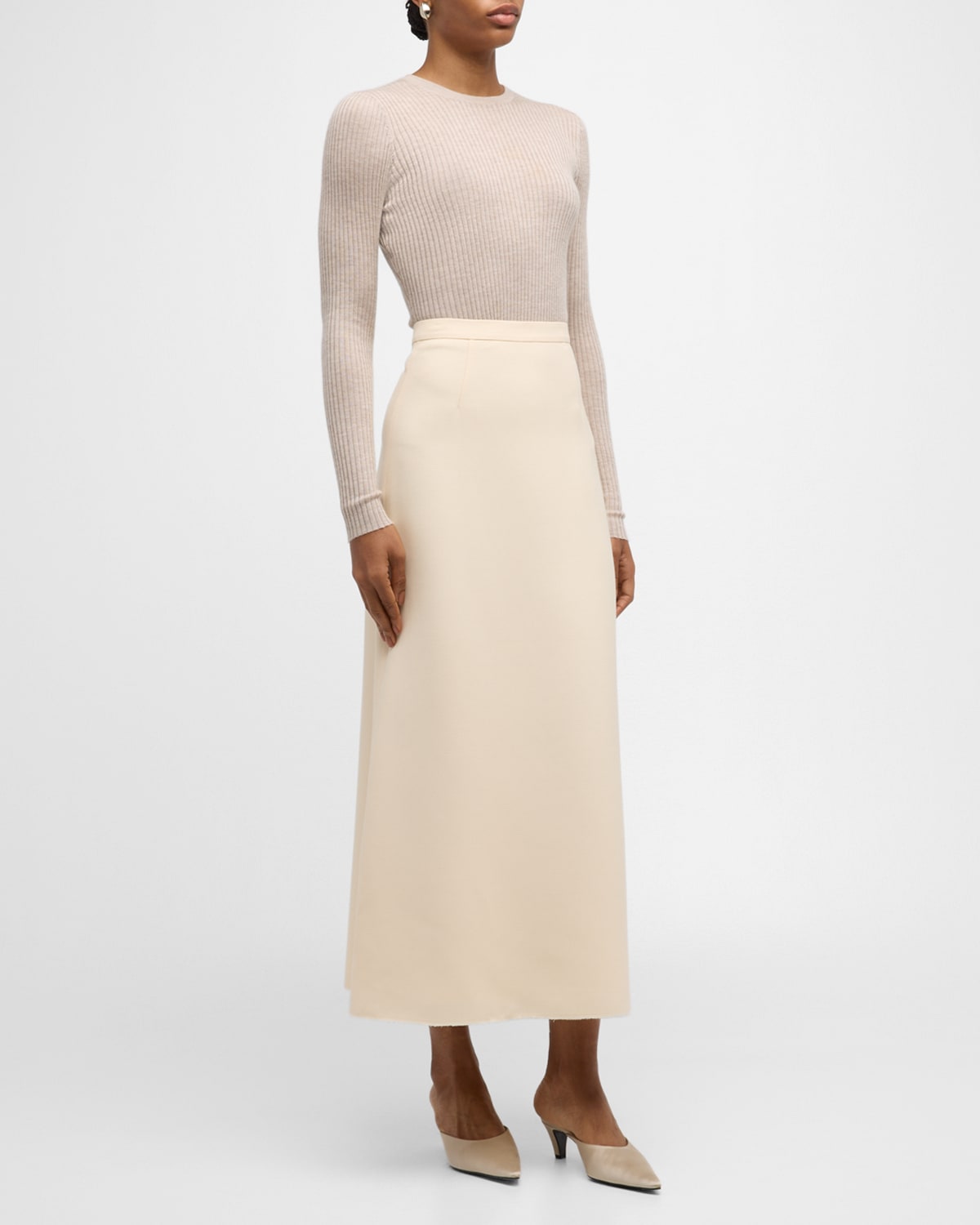 Gabriela Hearst Browning Cashmere Ribbed Top