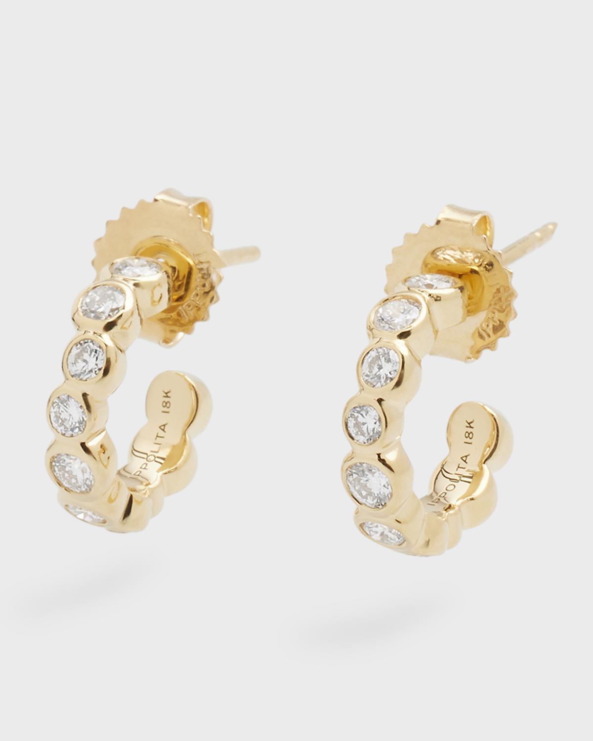 Stardust Starlet 18K Gold Tiny Hoops
