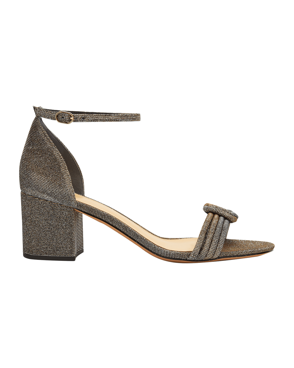 Alexandre Birman Vicky Metallic Knot Ankle-Strap Sandals