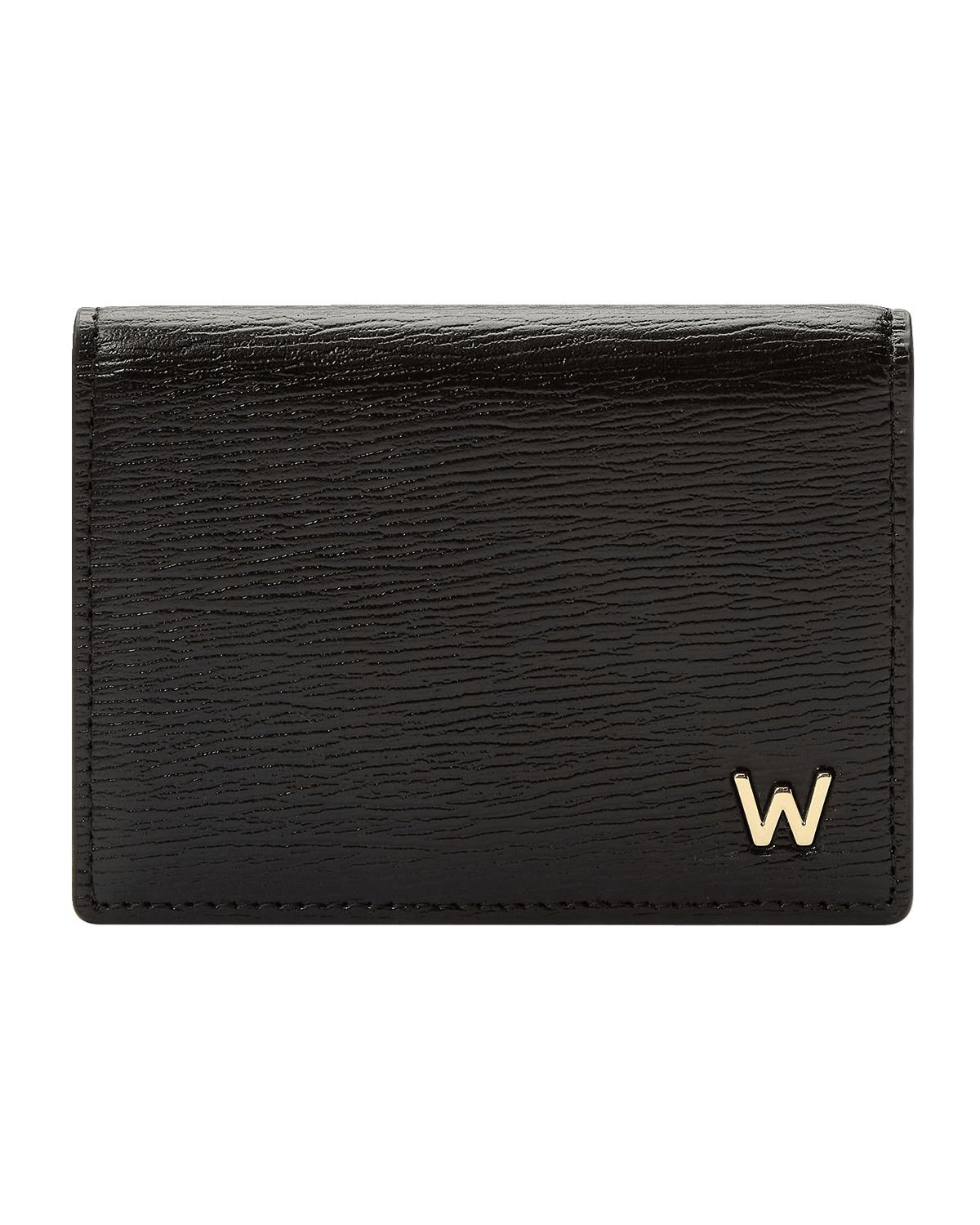 WOLF Men's W-Plaqué Recycled Leather Bifold Card Case