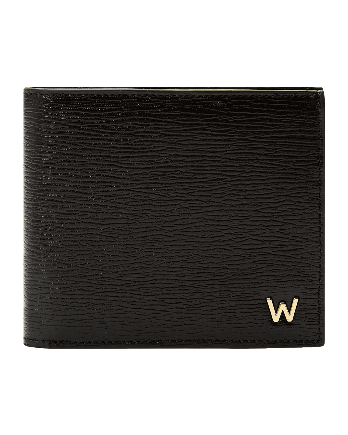 WOLF Men's W-Logo Recycled Leather Billfold Wallet
