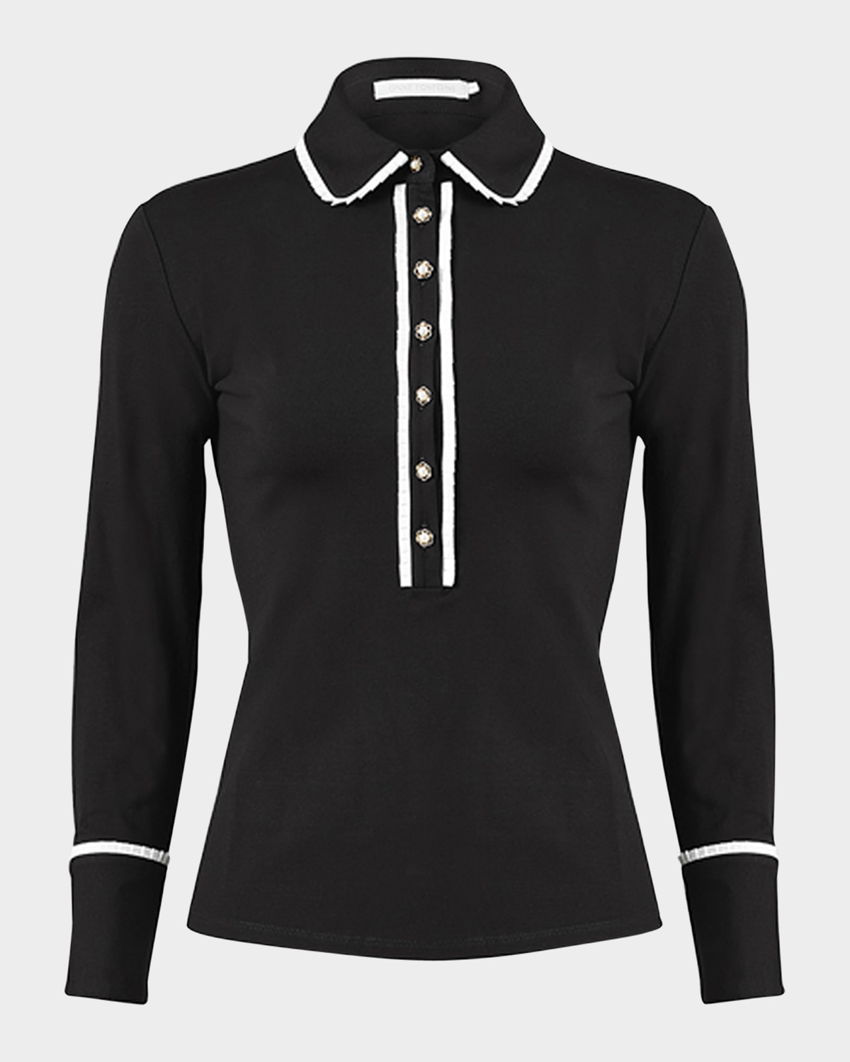 Anne Fontaine Faustine Ruffle-Trim Button-Down Top