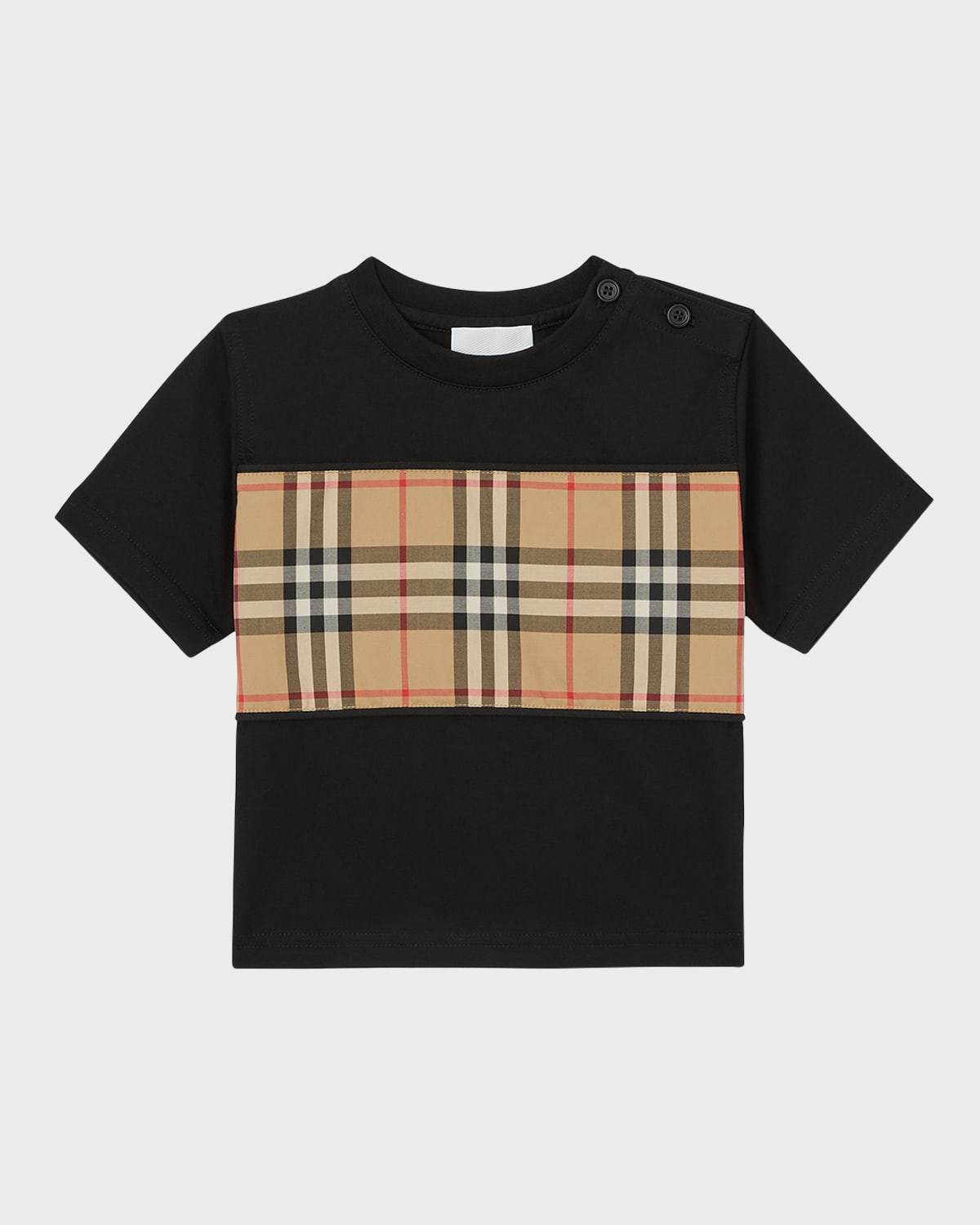 Burberry Kid's Cedar Vintage Check-Print T-Shirt, Size 6M-2