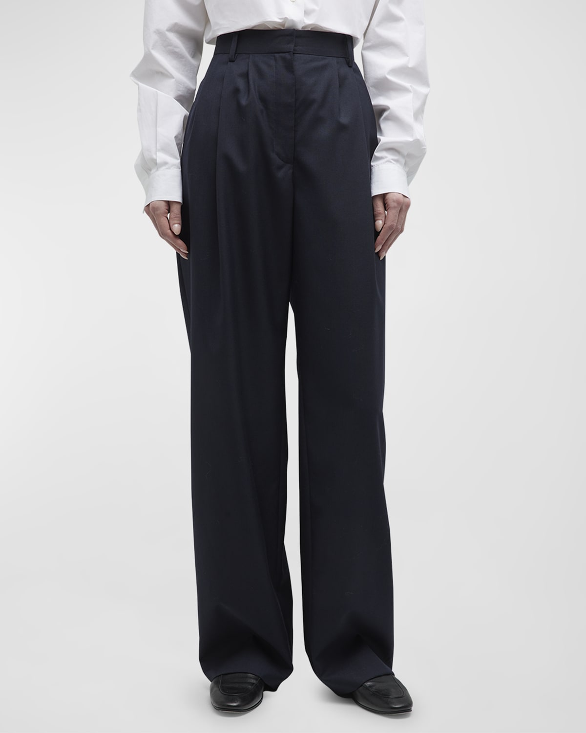 Wide Leg Wool Pants | Neiman Marcus