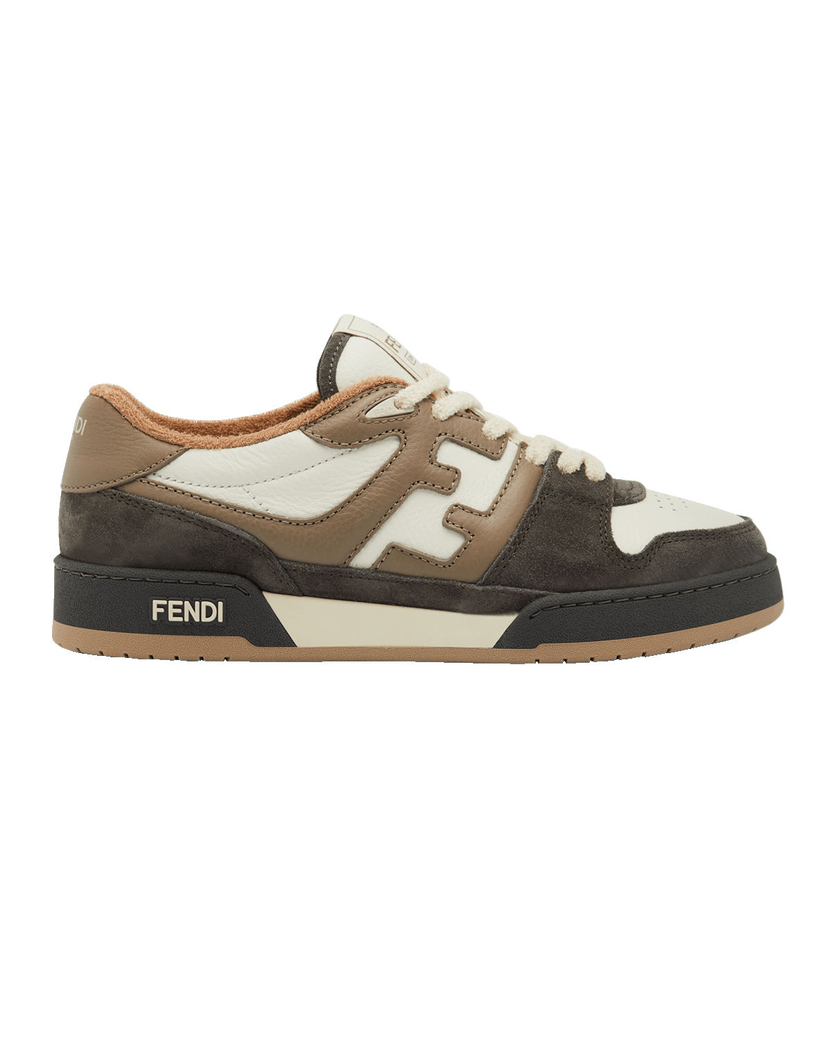 Fendi Men's Match FF-Logo Leather Low-Top Sneakers