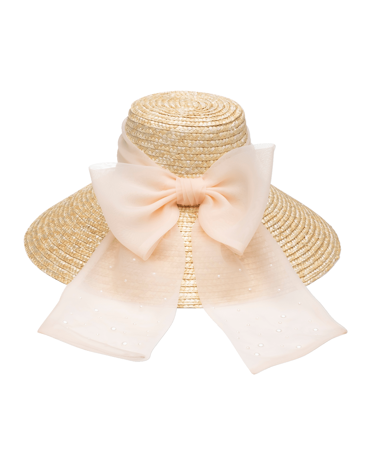 Eugenia Kim Mirabel Natural Straw Wide-Brim Sun Hat with Bow