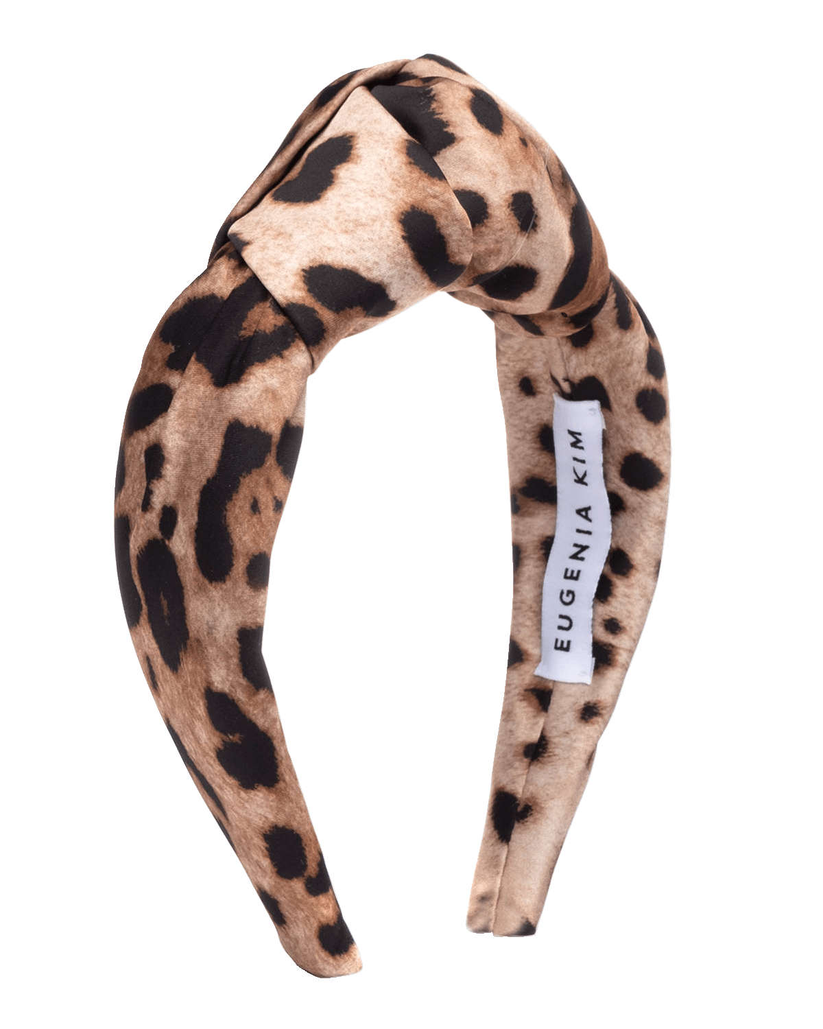 Eugenia Kim Karyn Leopard-Print Knot Satin Headband