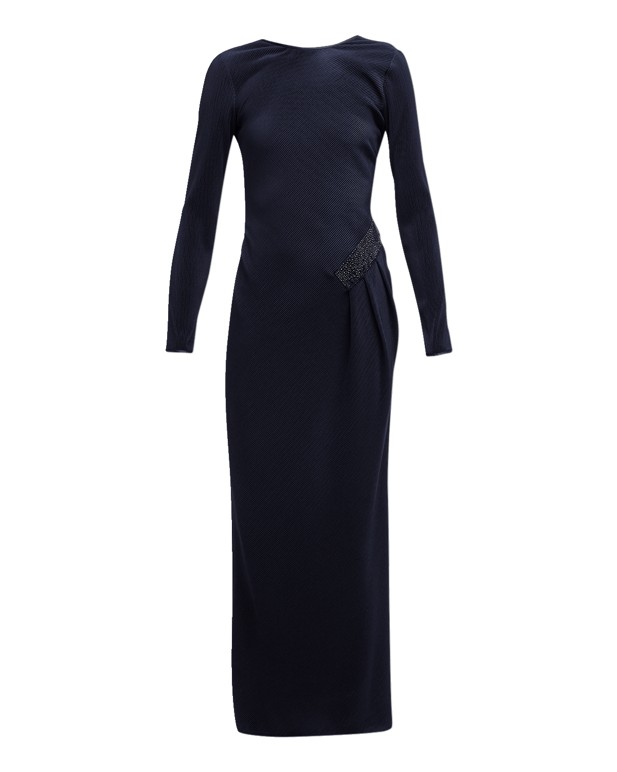 Giorgio Armani Jersey Dress w/ Beaded Hip Detail