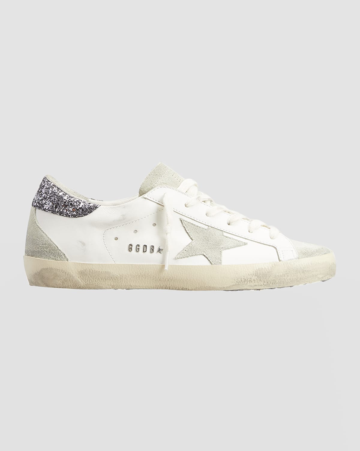Golden Goose Superstar Leather Glitter Low-Top Sneakers